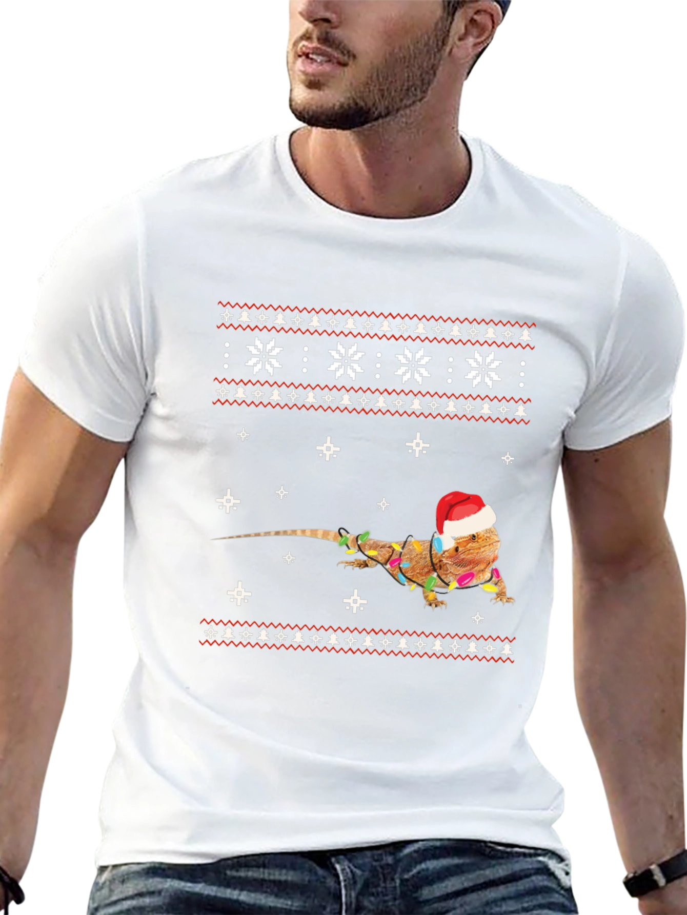Festive Bearded Dragon Christmas T-Shirt