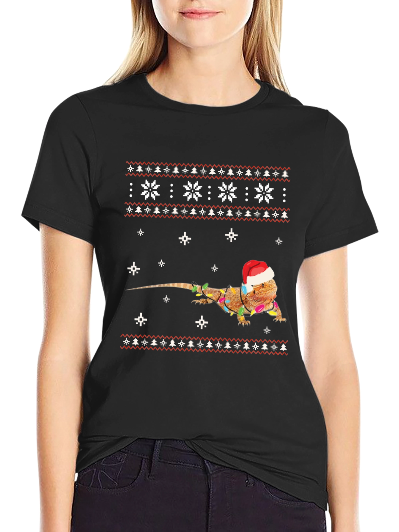 Festive Bearded Dragon Christmas T-Shirt