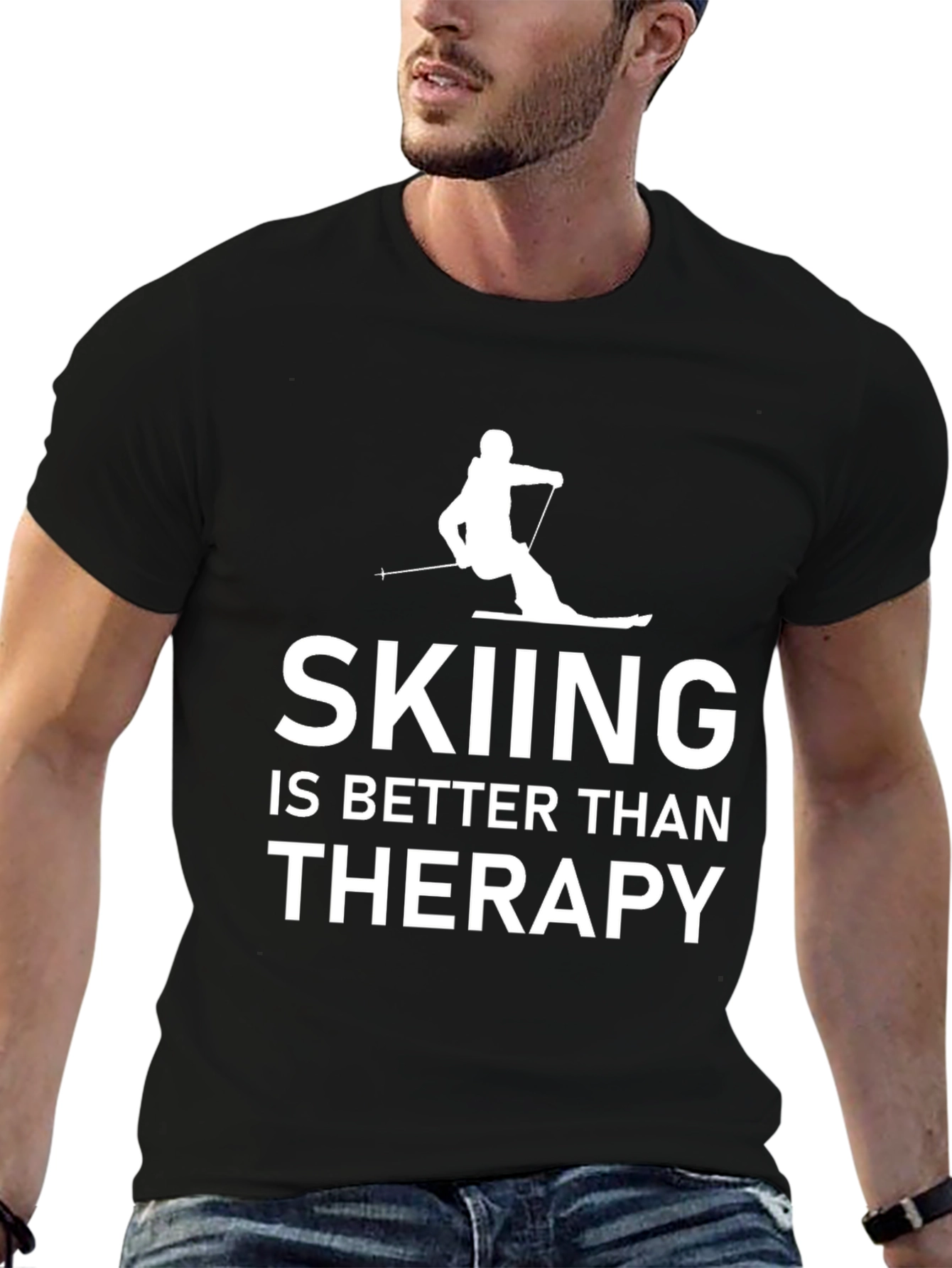Skiing is Better Than Therapy T-Shirt