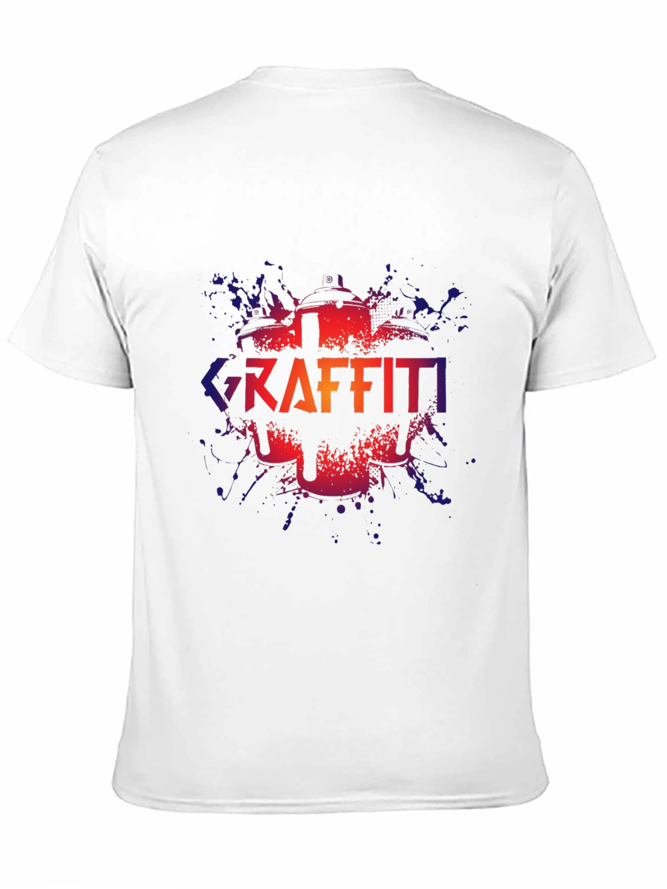 Graffiti Drummer Graphic T-Shirt - Black Crew Neck