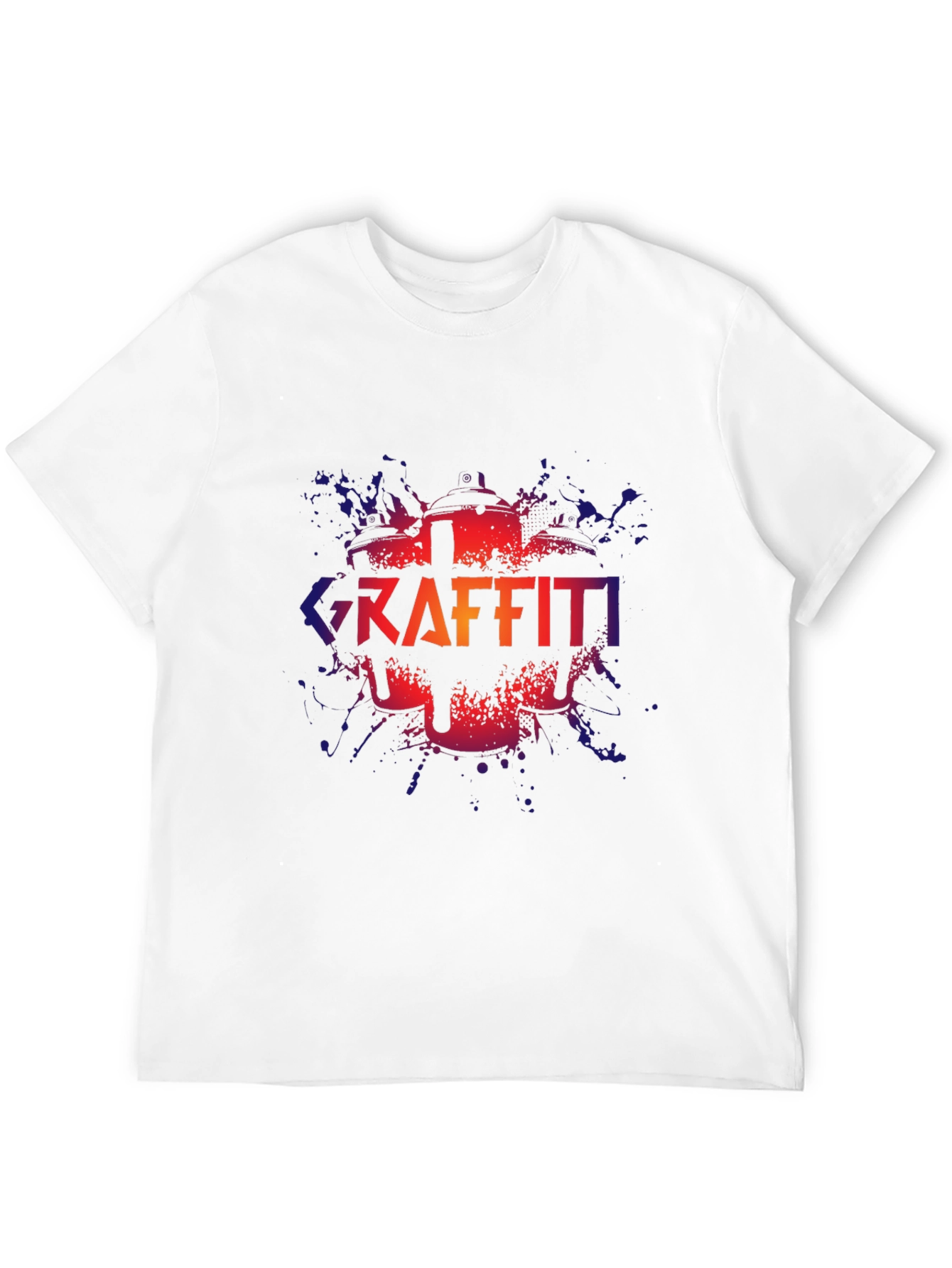 Graffiti Drummer Graphic T-Shirt - Black Crew Neck