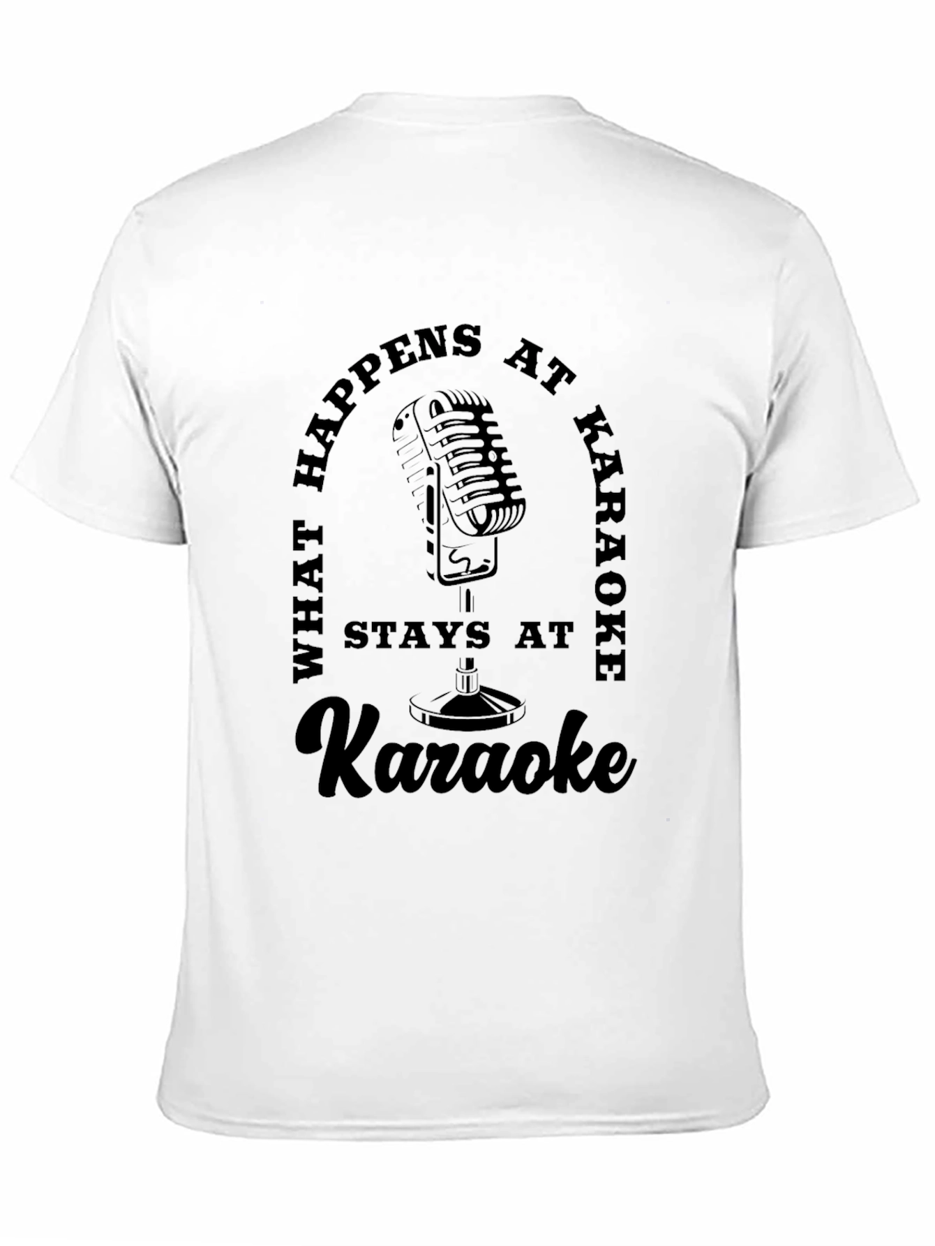 Karaoke Happens Tee - Black Graphic T-Shirt