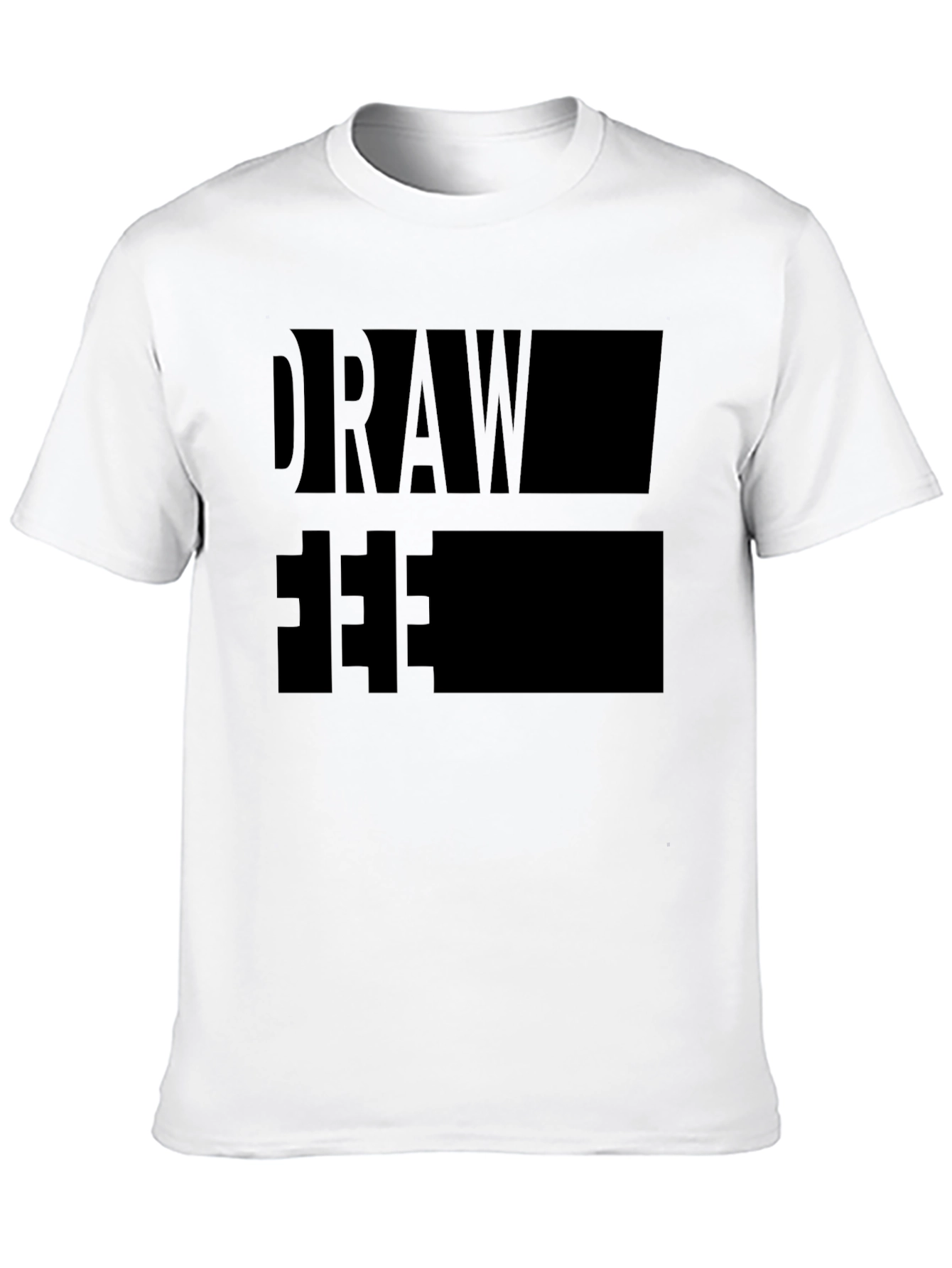 Draw Free Mens Black T-Shirt