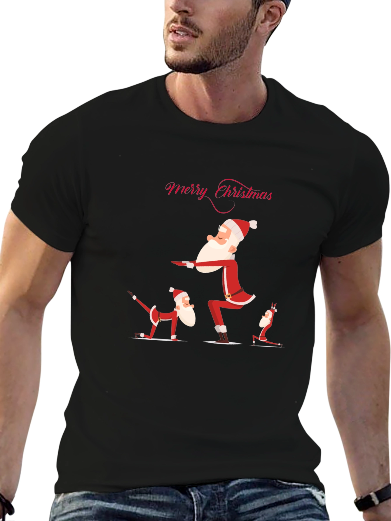 Yoga Santa Christmas T-Shirt