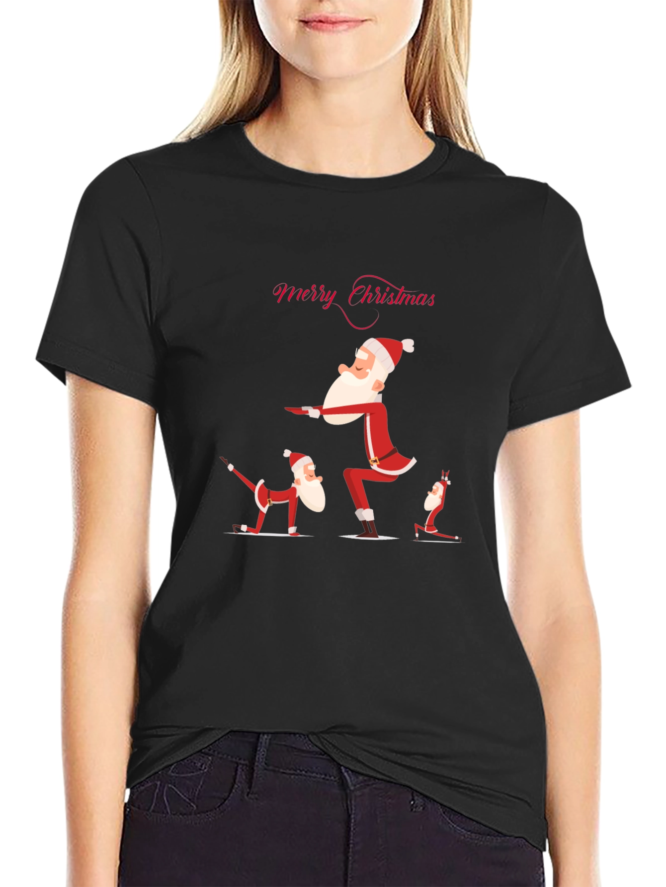 Yoga Santa Christmas T-Shirt