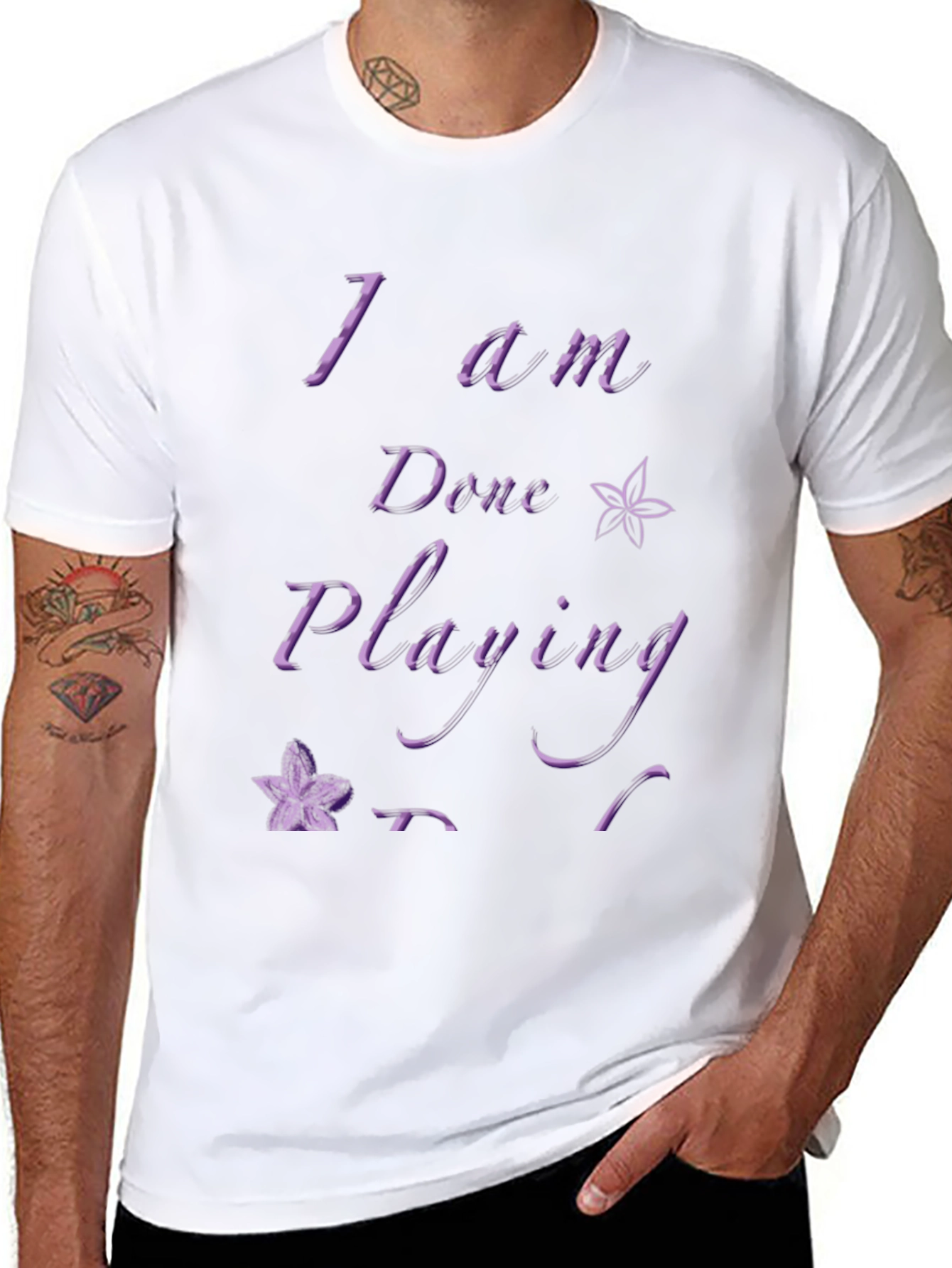 I Am Done Playing Black T-Shirt