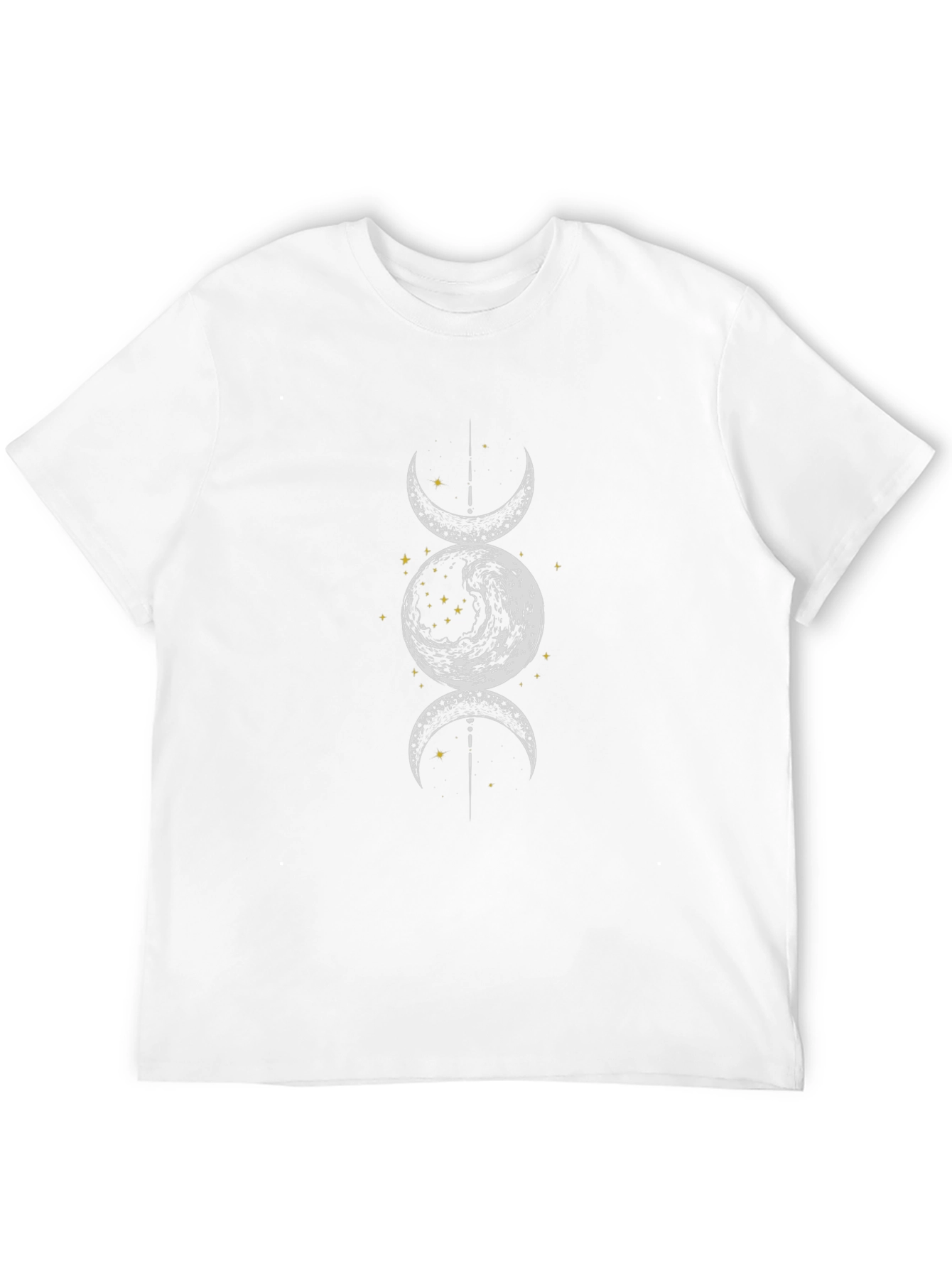 Triple Moon Goddess Graphic Tee - Black Cotton T-Shirt