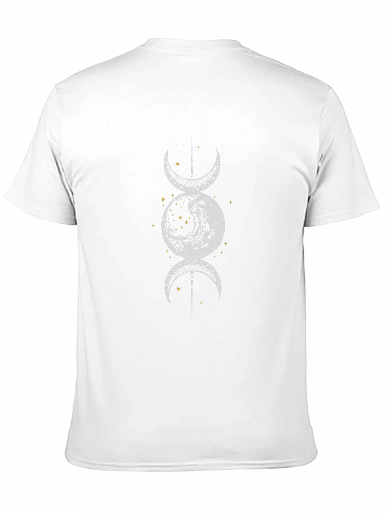 Triple Moon Goddess Graphic Tee - Black Cotton T-Shirt
