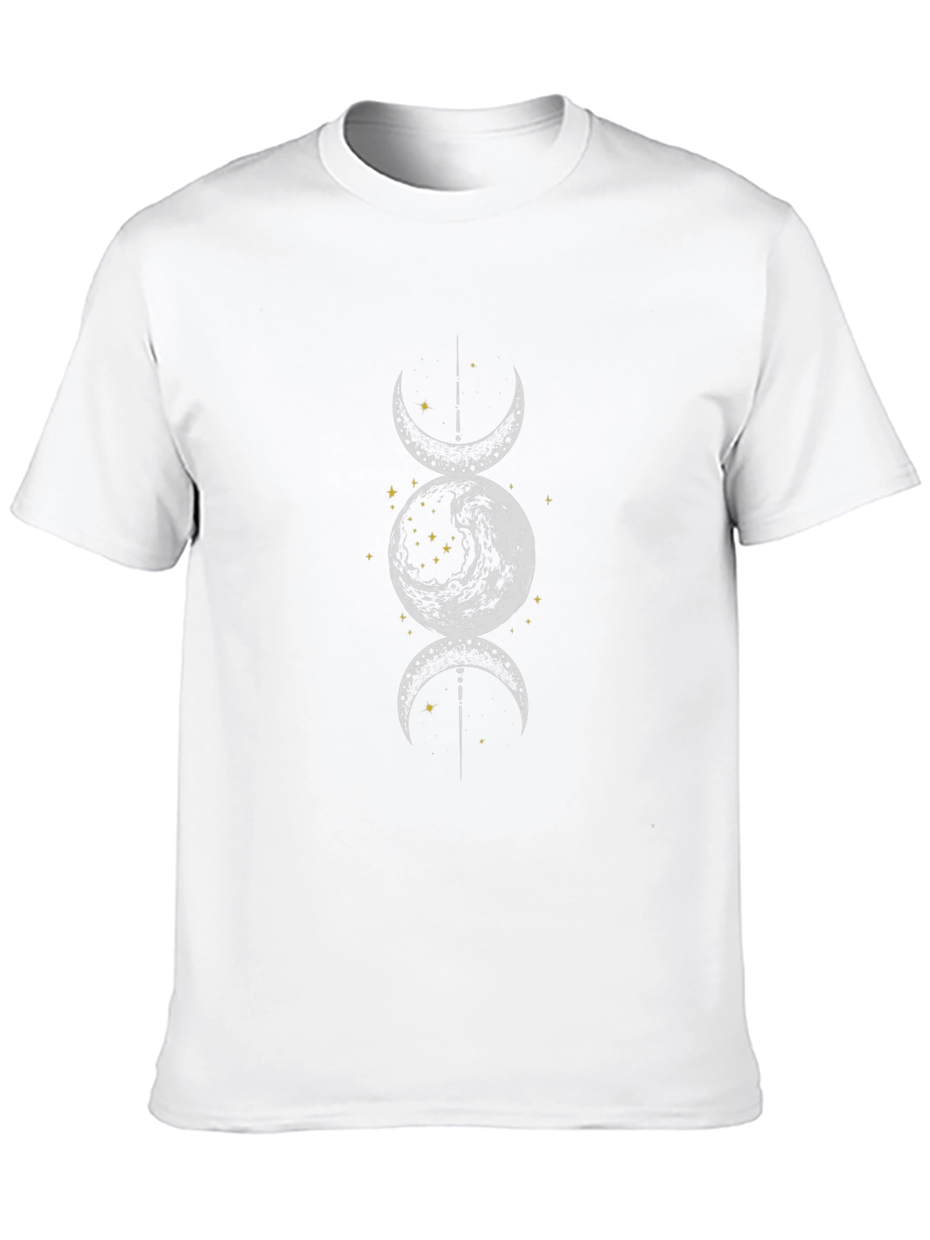 Triple Moon Goddess Graphic Tee - Black Cotton T-Shirt