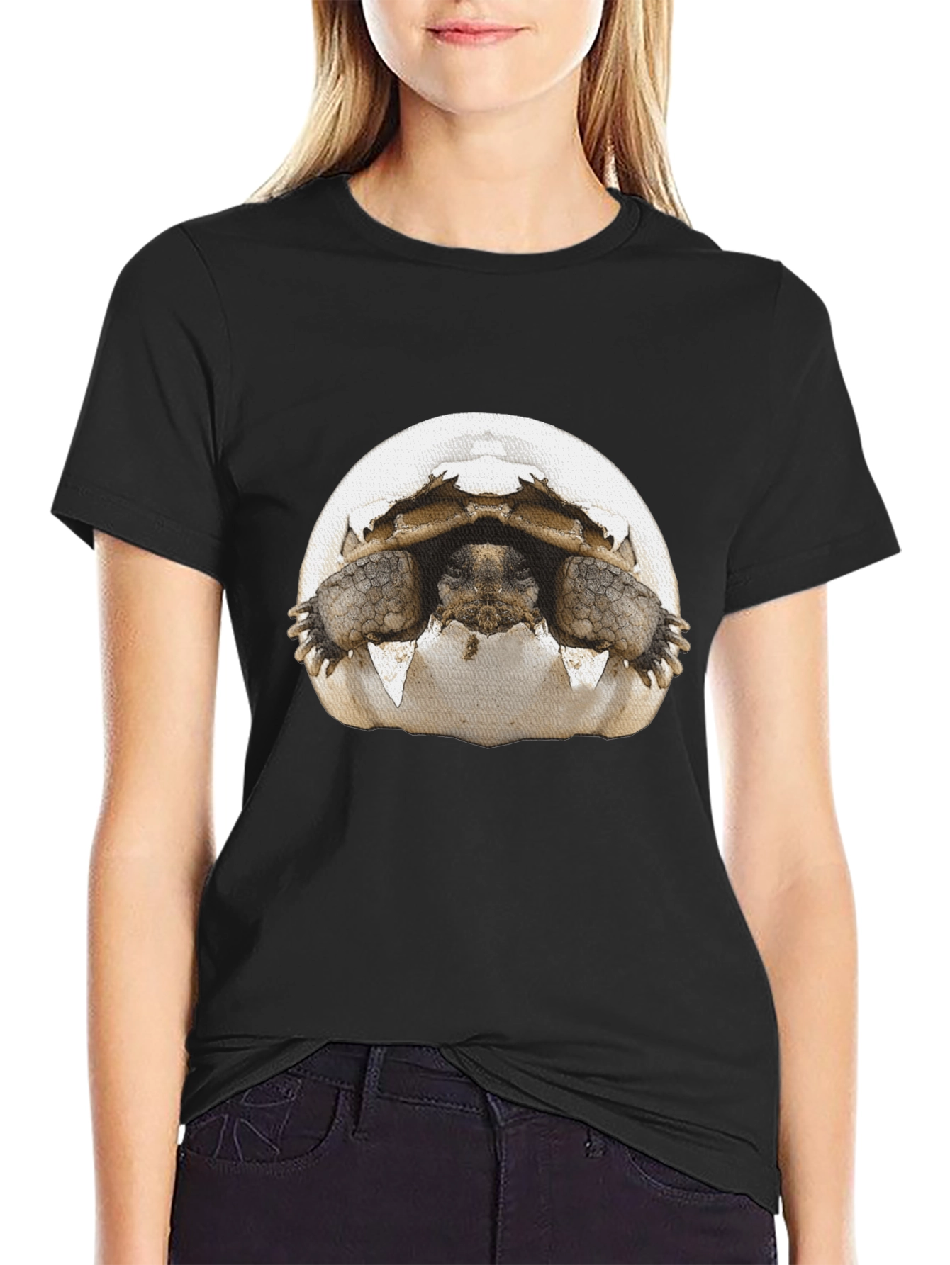 Tortoise Hatching T-Shirt - Novelty Graphic Tee