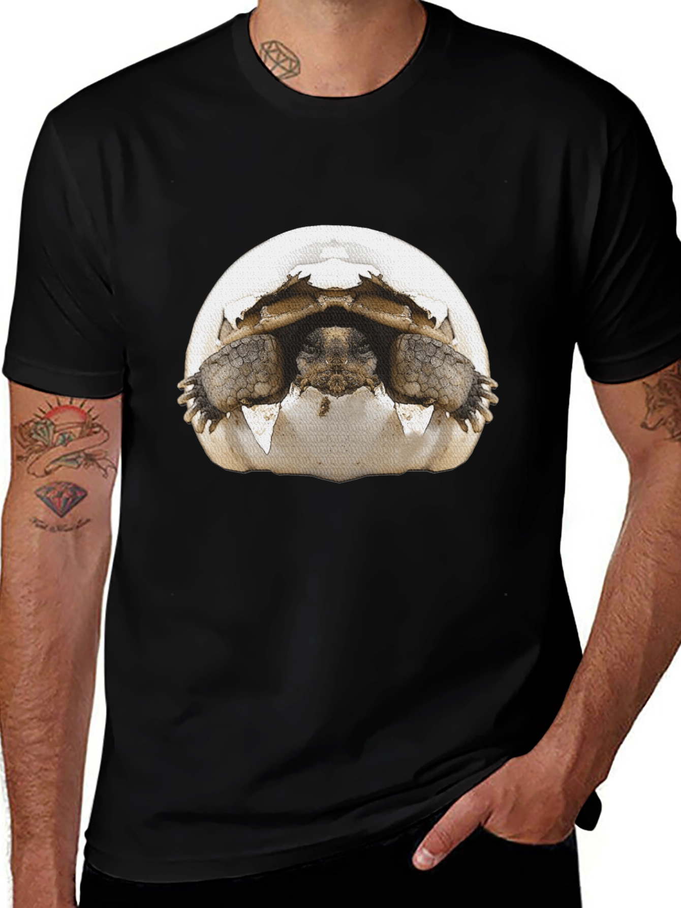 Tortoise Hatching T-Shirt - Novelty Graphic Tee
