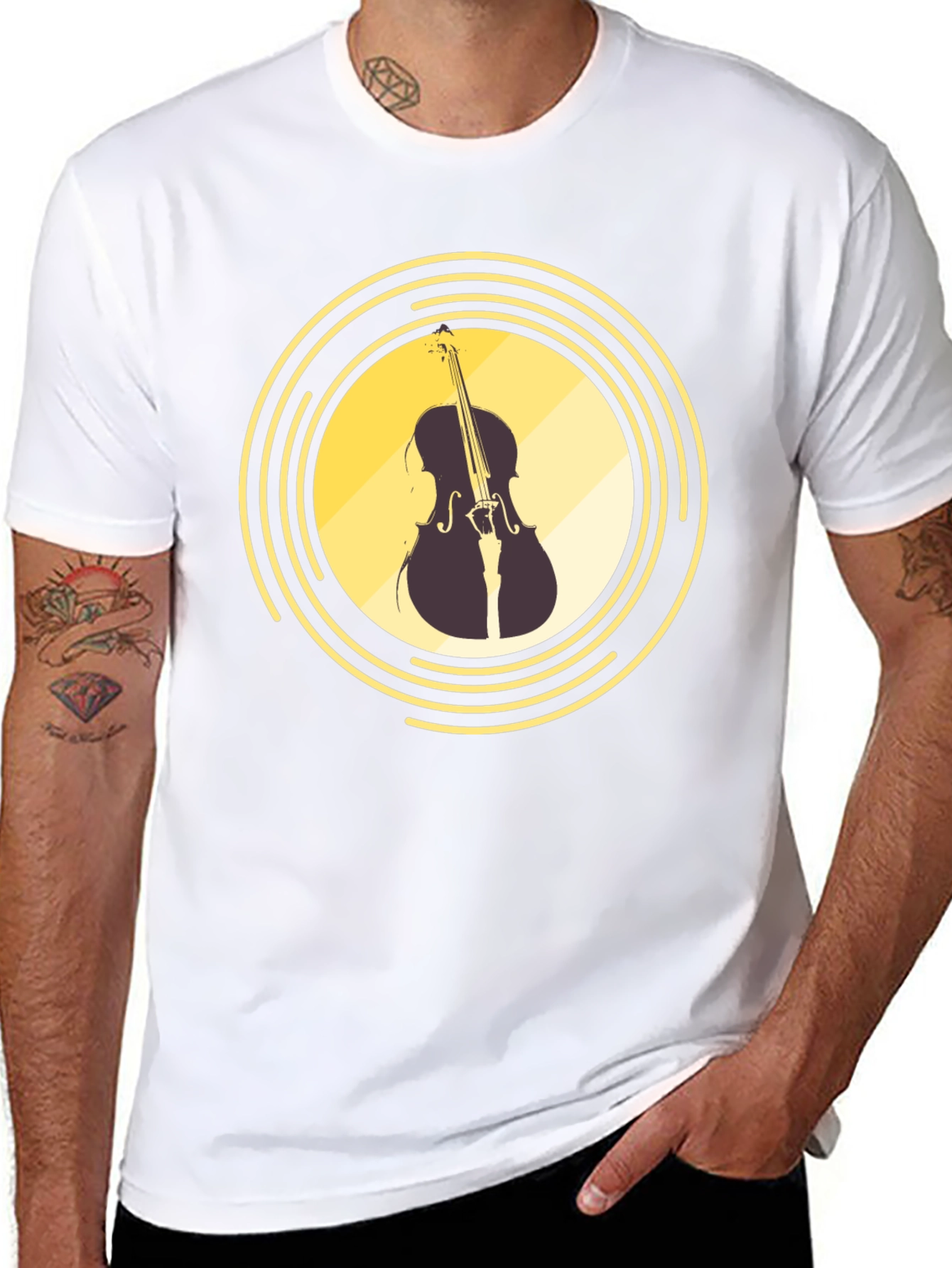 Musical Cello Graphic T-Shirt