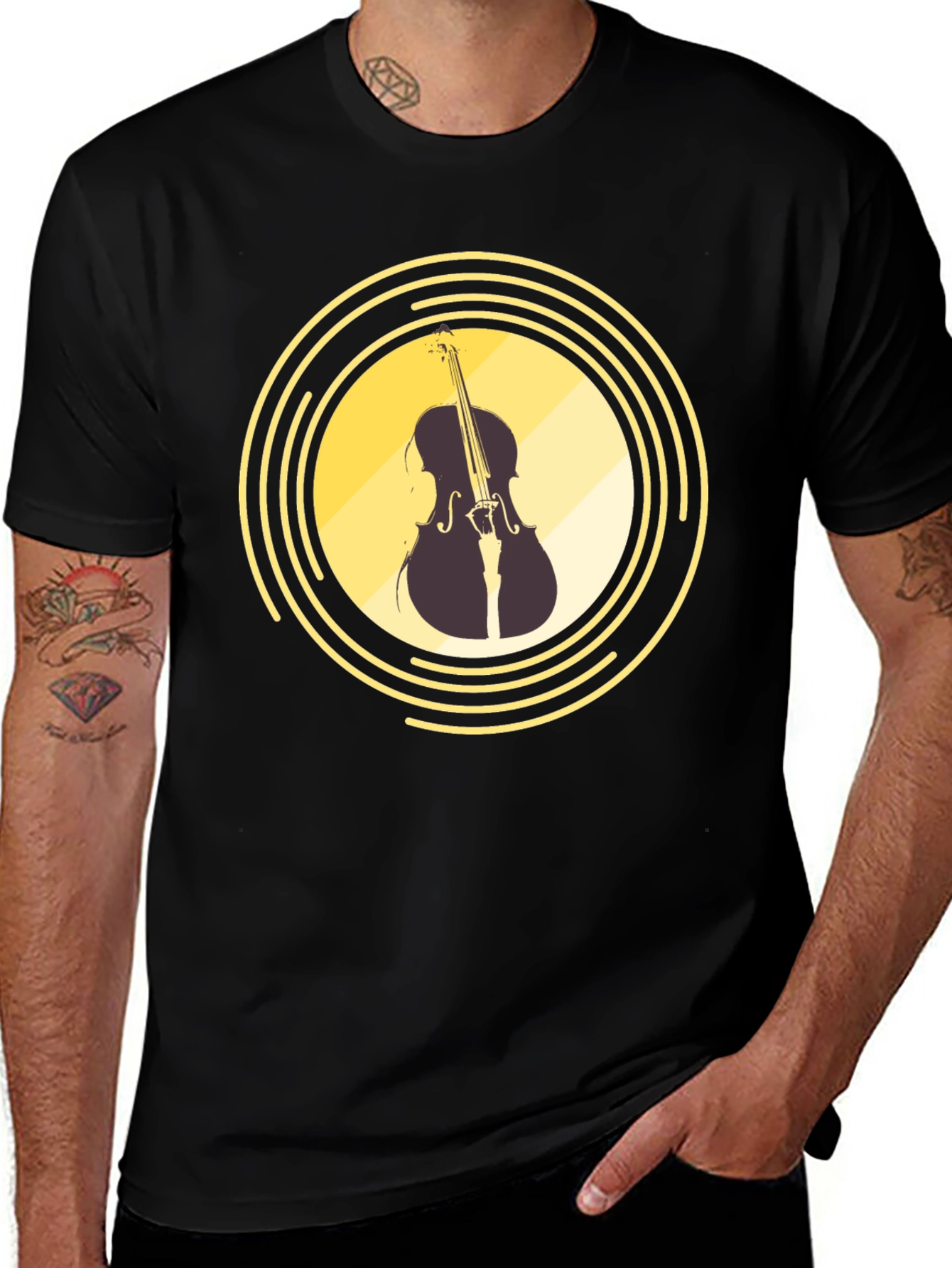 Musical Cello Graphic T-Shirt