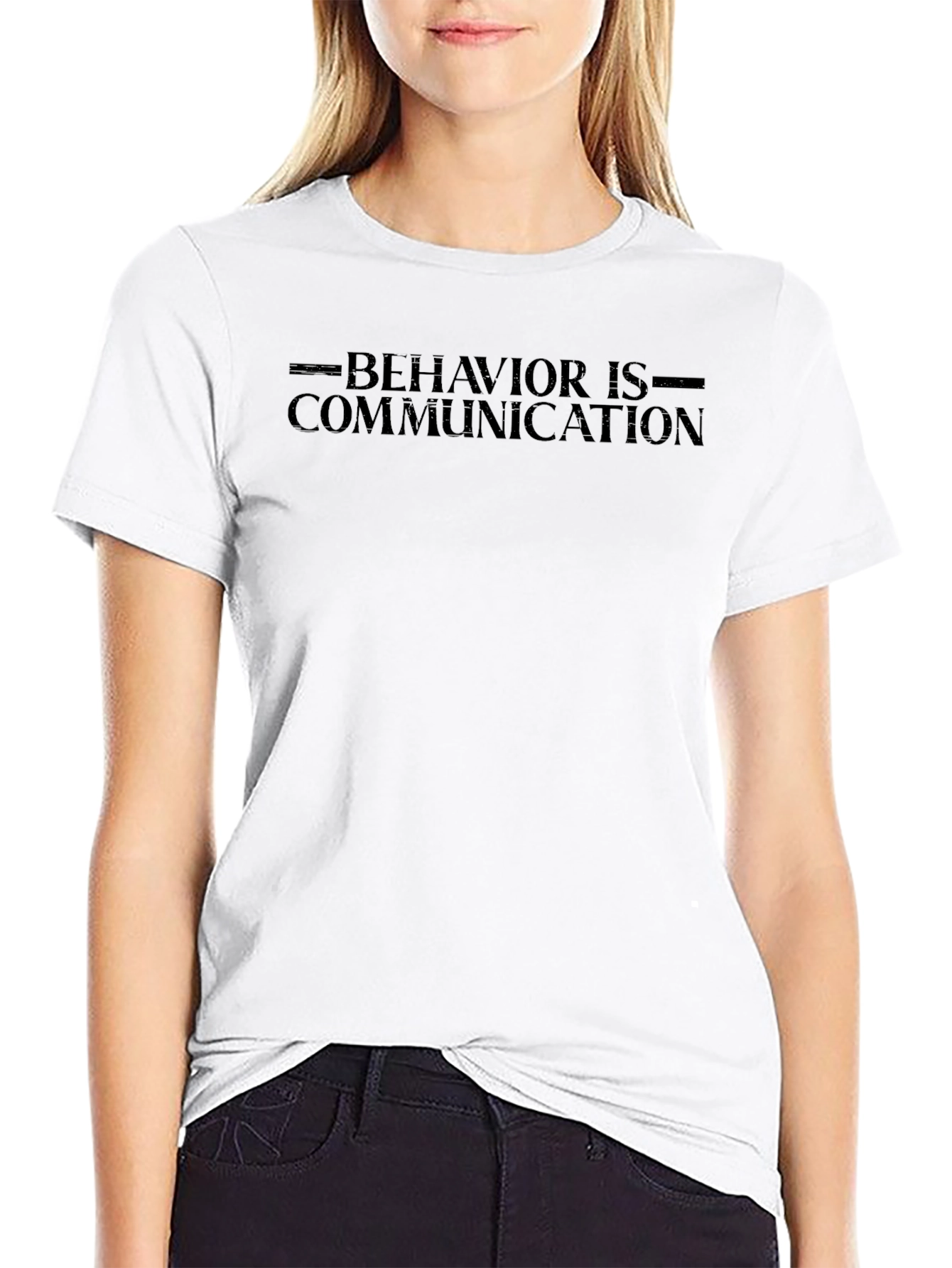 Behavior is Communication Black Graphic Tee