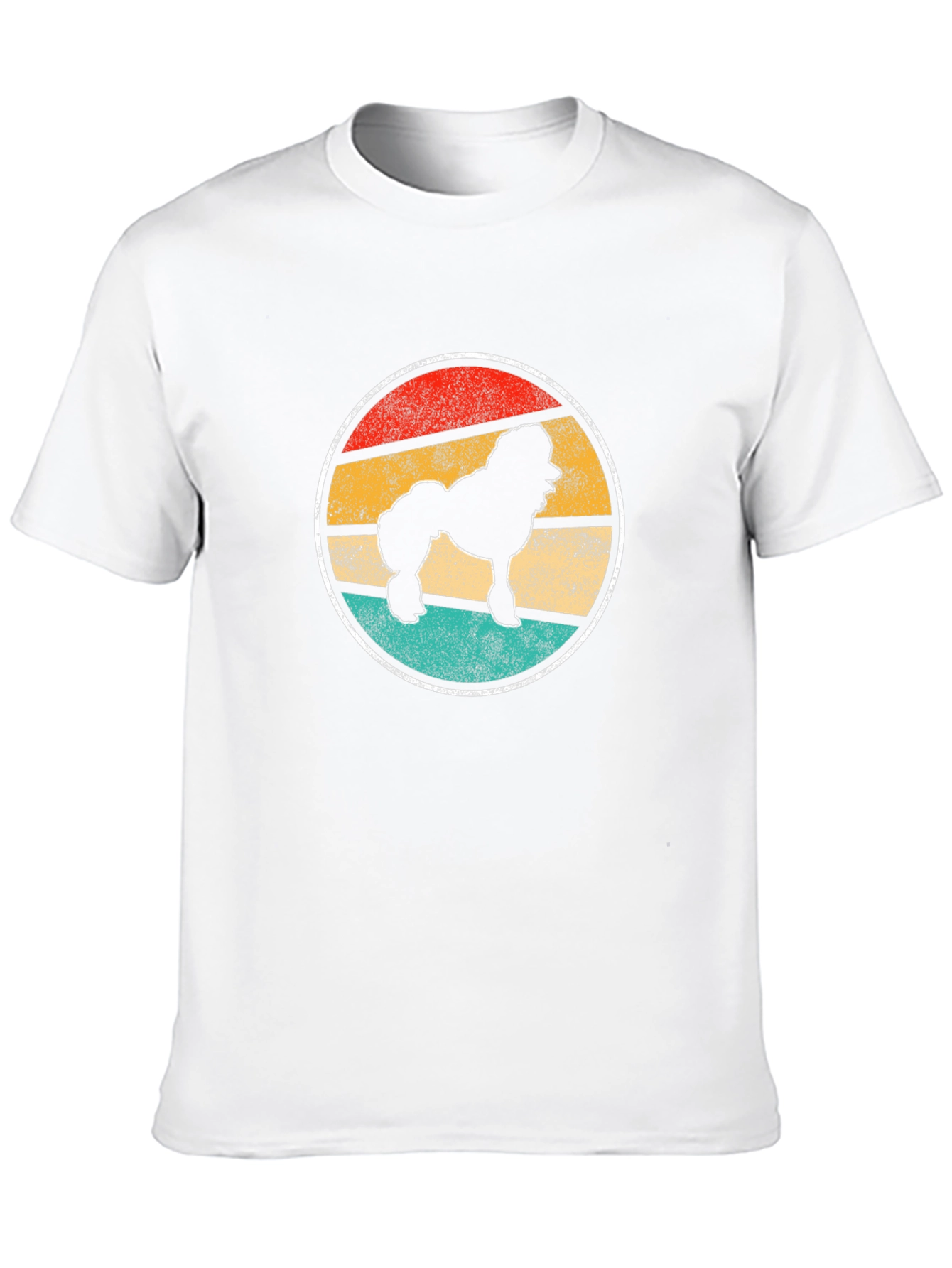 Retro Poodle Silhouette Black T-Shirt