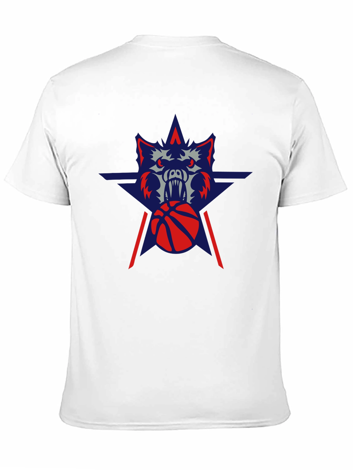 Wolf Basketball Graphic Tee - Black