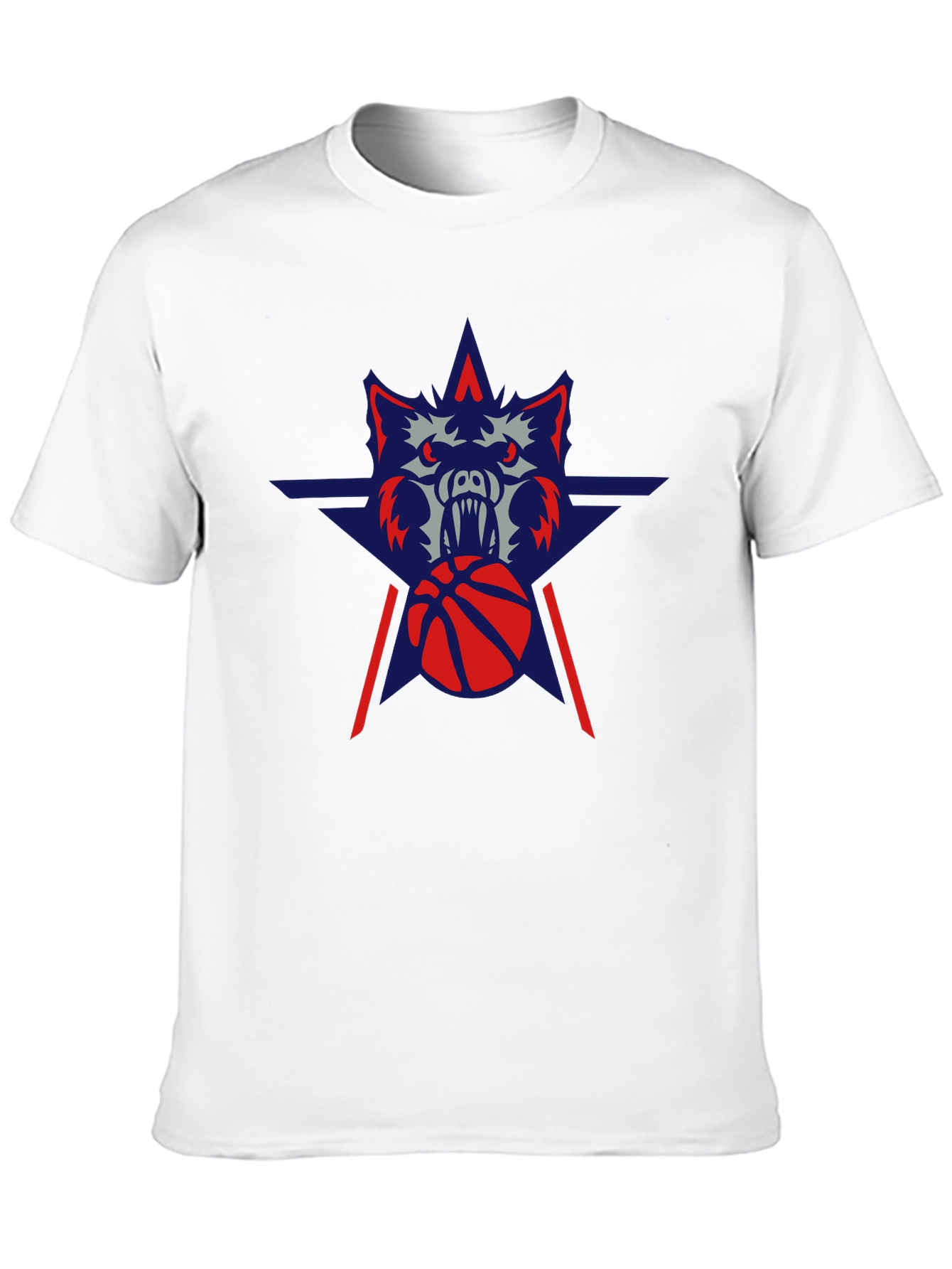 Wolf Basketball Graphic Tee - Black