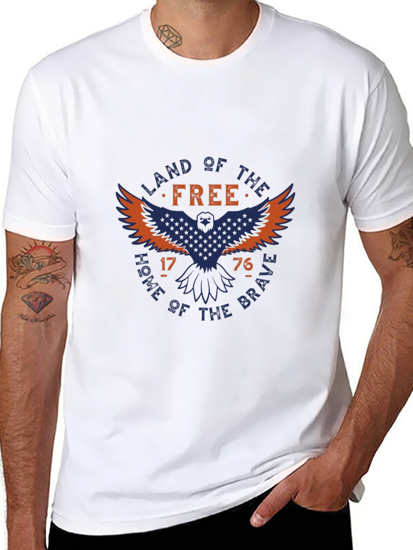 Land of the Free Eagle Graphic T-Shirt