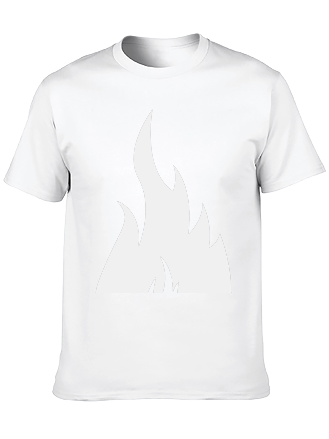 Bold Flame Graphic Tee - Black Cotton Comfort