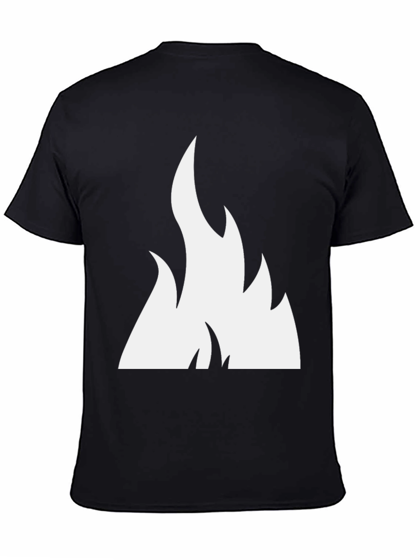 Bold Flame Graphic Tee - Black Cotton Comfort