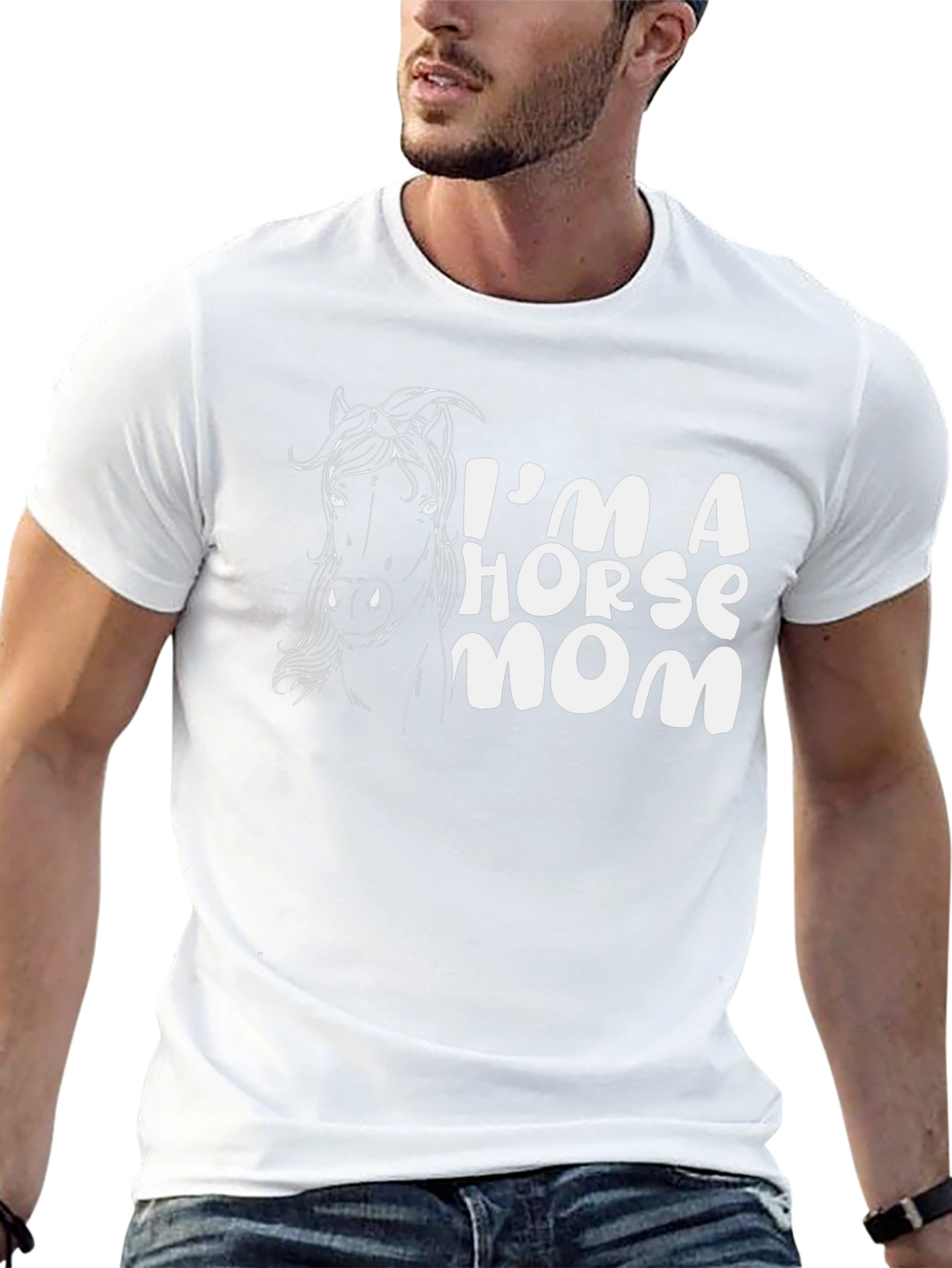Im A Horse Mom T-Shirt - Black Tee