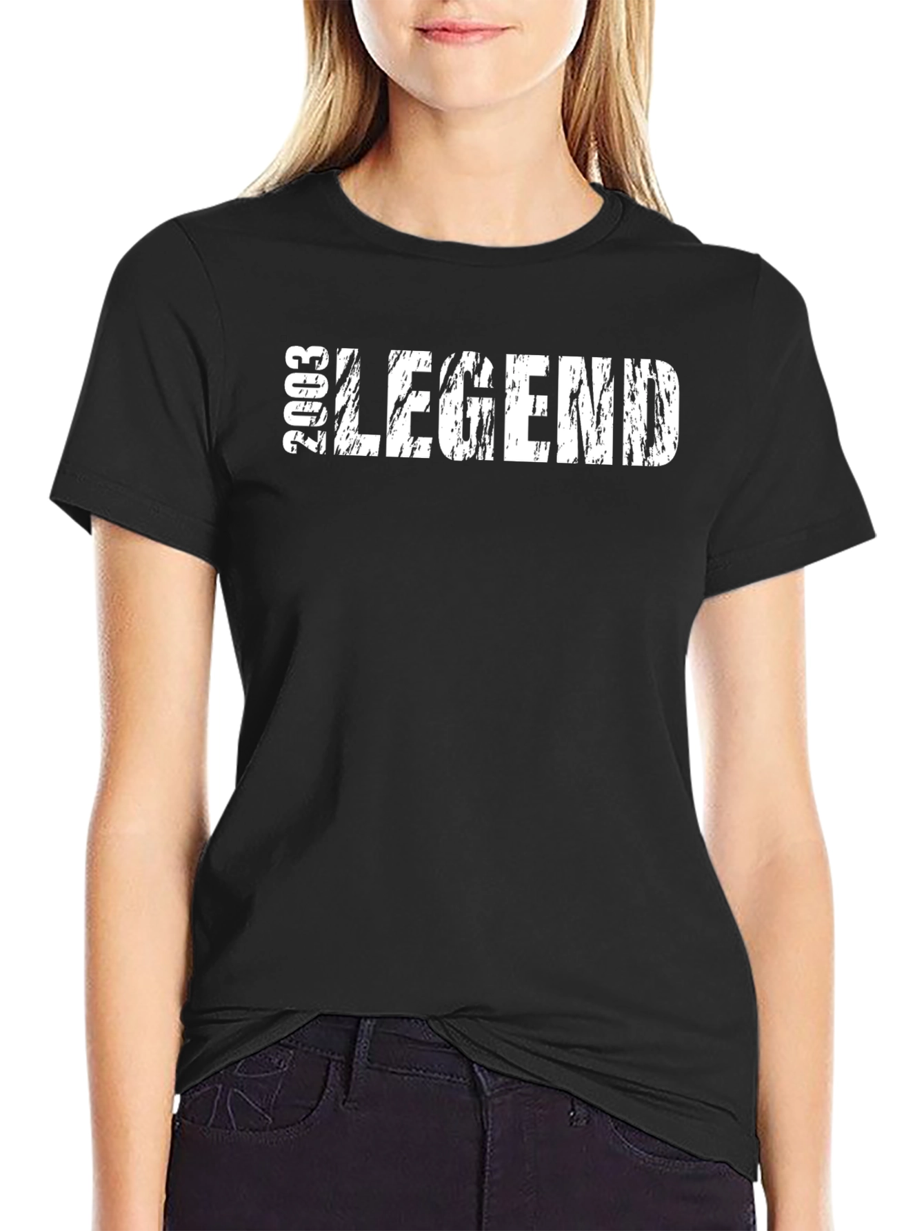 Legend 2003 Graphic T-Shirt - Black Cotton Tee