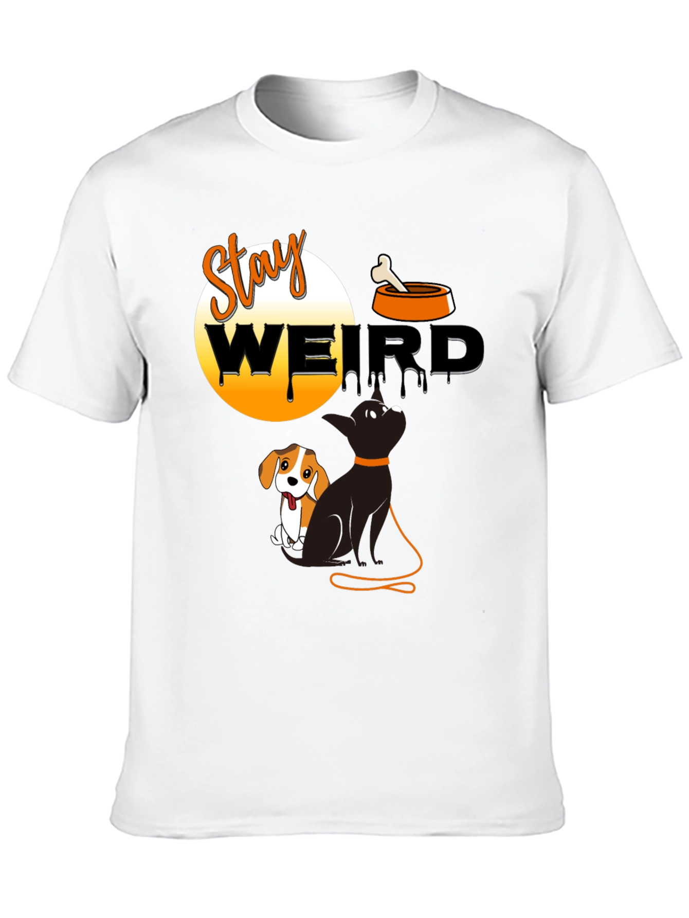 Stay Weird T-Shirt Cat and Dog