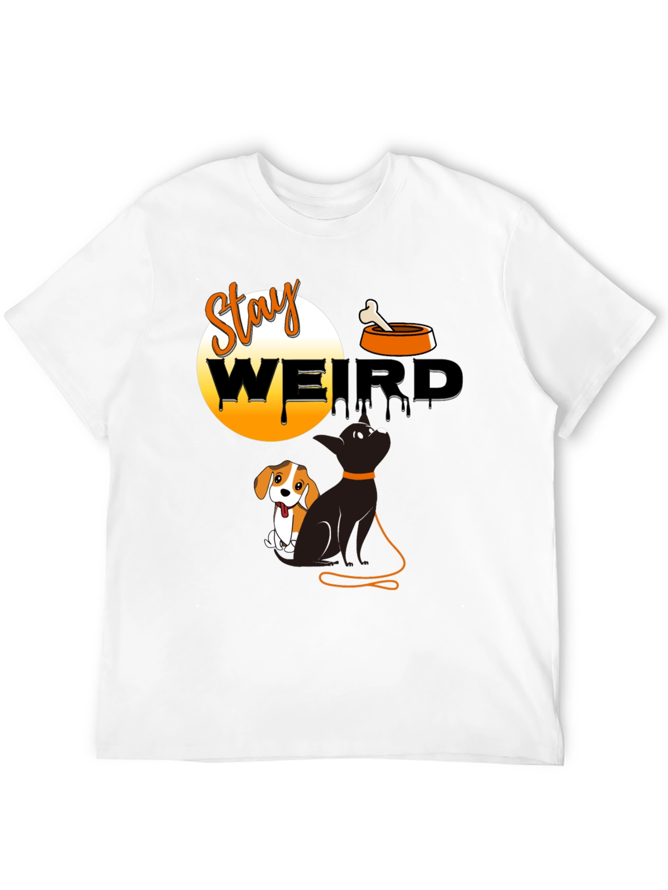 Stay Weird T-Shirt Cat and Dog