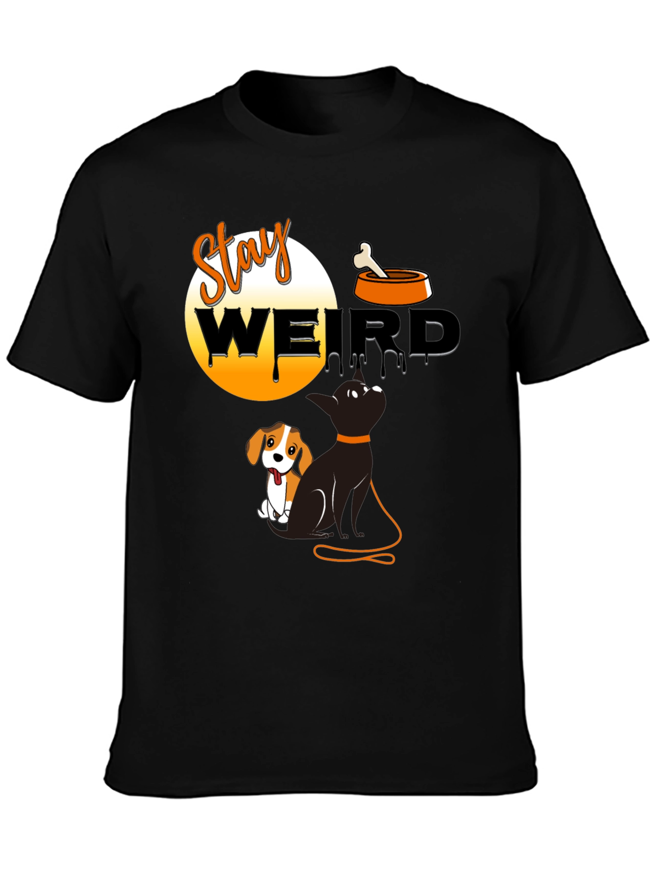 Stay Weird T-Shirt Cat and Dog