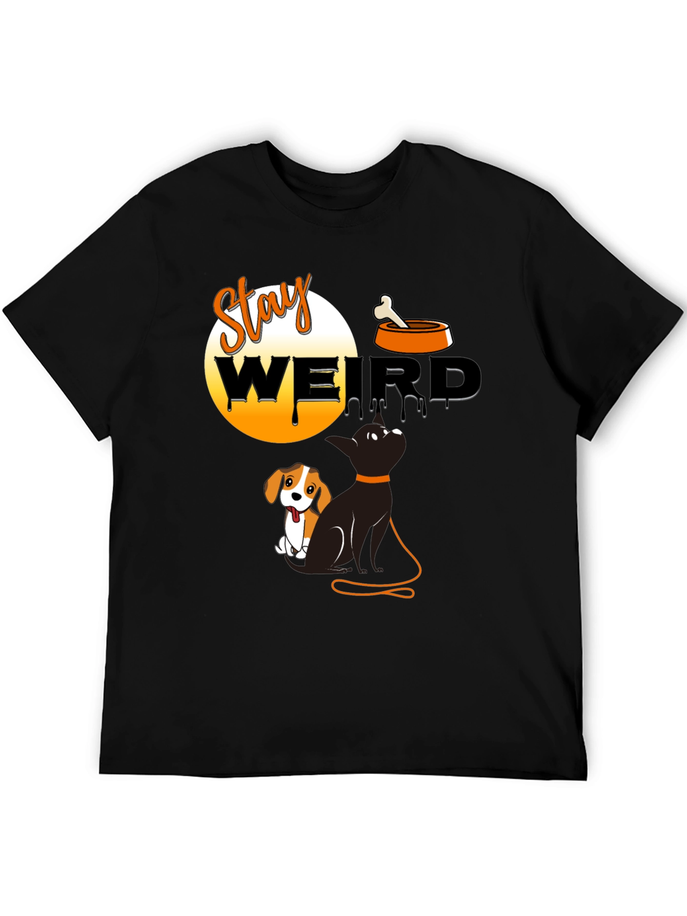 Stay Weird T-Shirt Cat and Dog