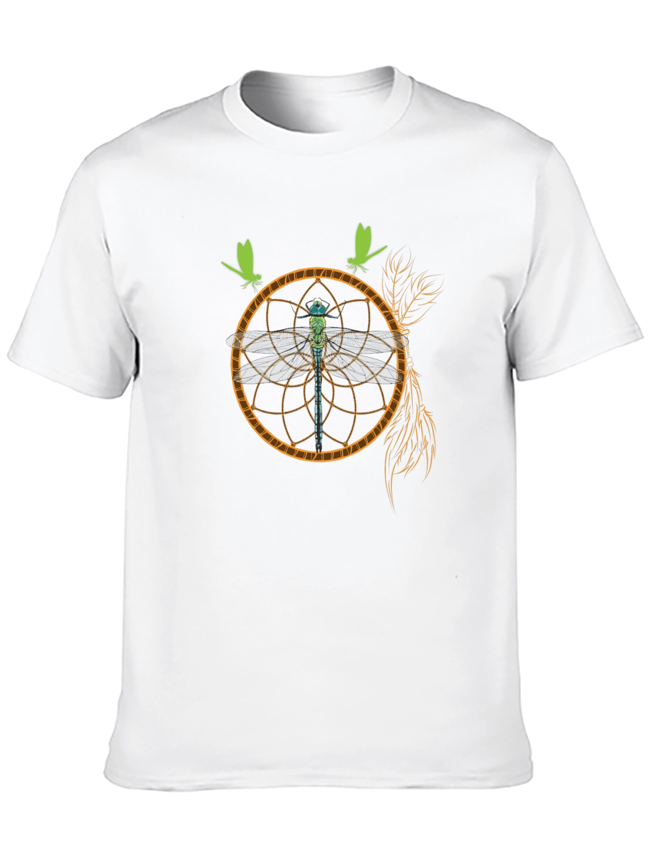 Dreamcatcher Dragonfly Graphic Black T-Shirt