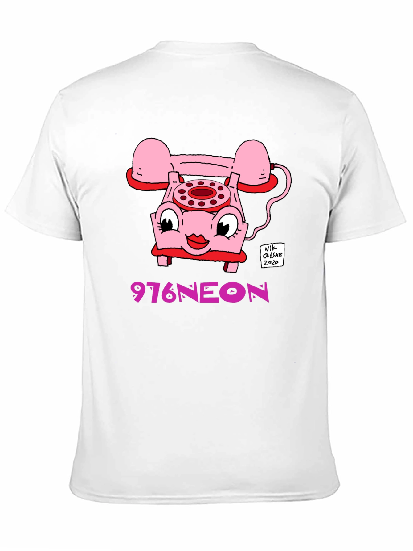 Retro Cartoon Phone Graphic T-Shirt