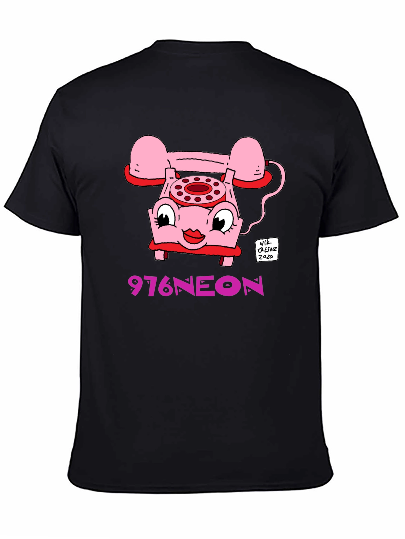 Retro Cartoon Phone Graphic T-Shirt