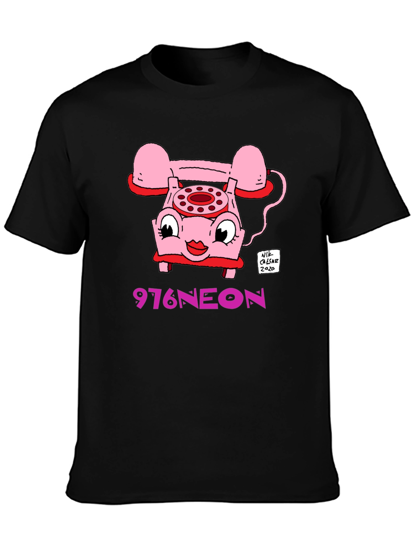 Retro Cartoon Phone Graphic T-Shirt