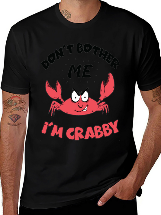 Crabby Mood Graphic Tee - Sarcastic Crab Design