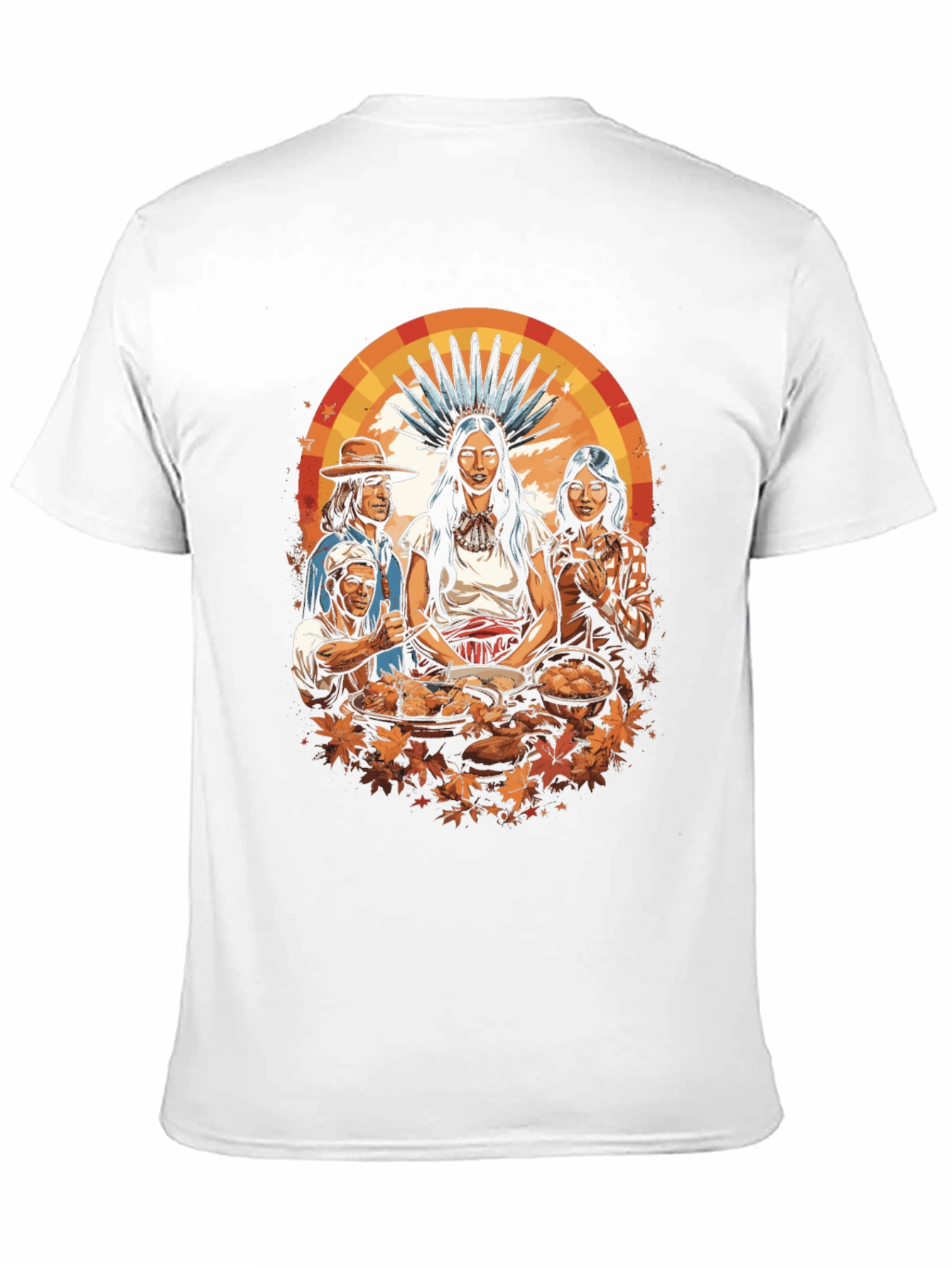 Thanksgiving T-Shirt Native American & Pilgrims Feast