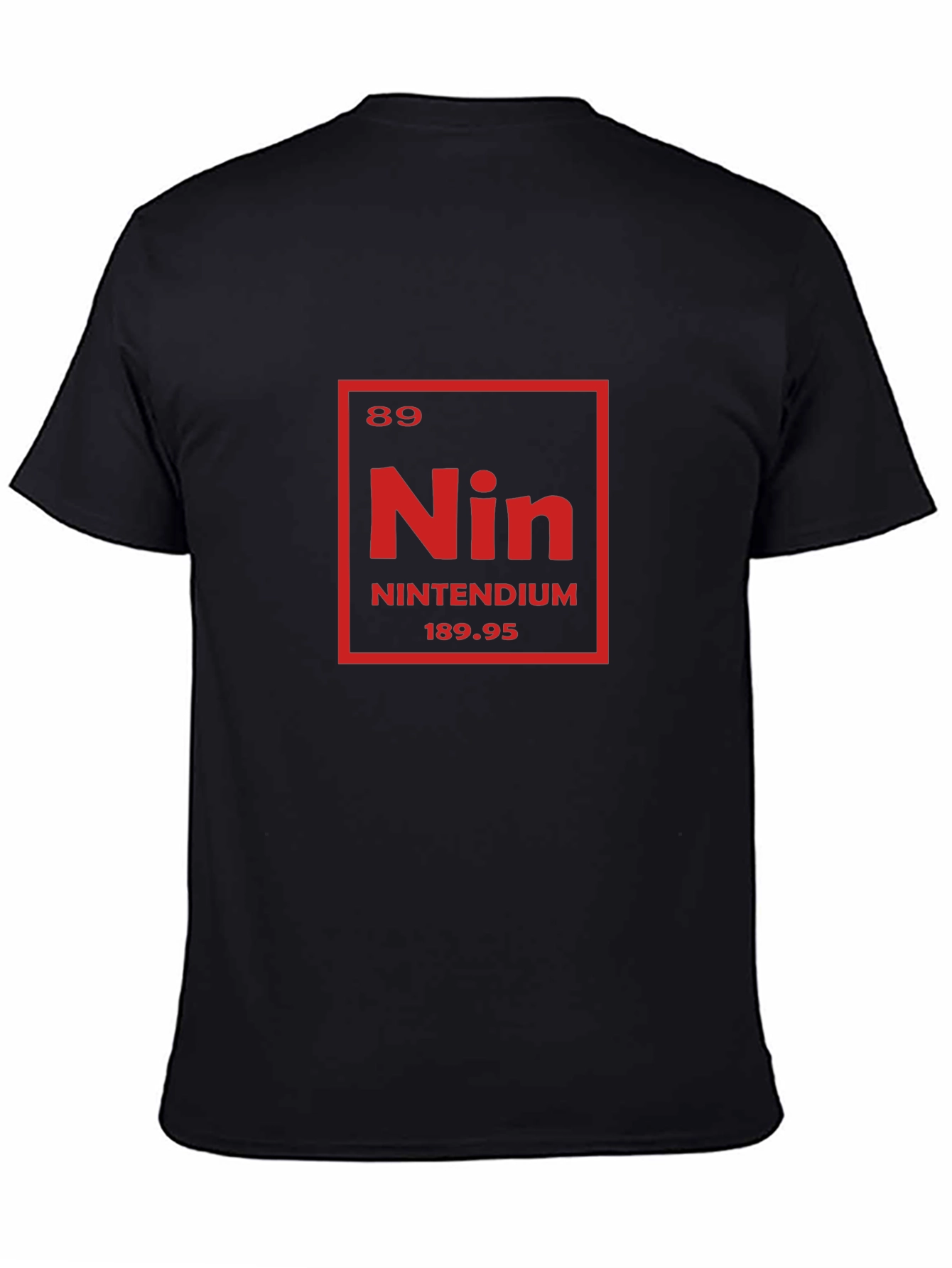 Nintendium Periodic Table Mens Black T-Shirt