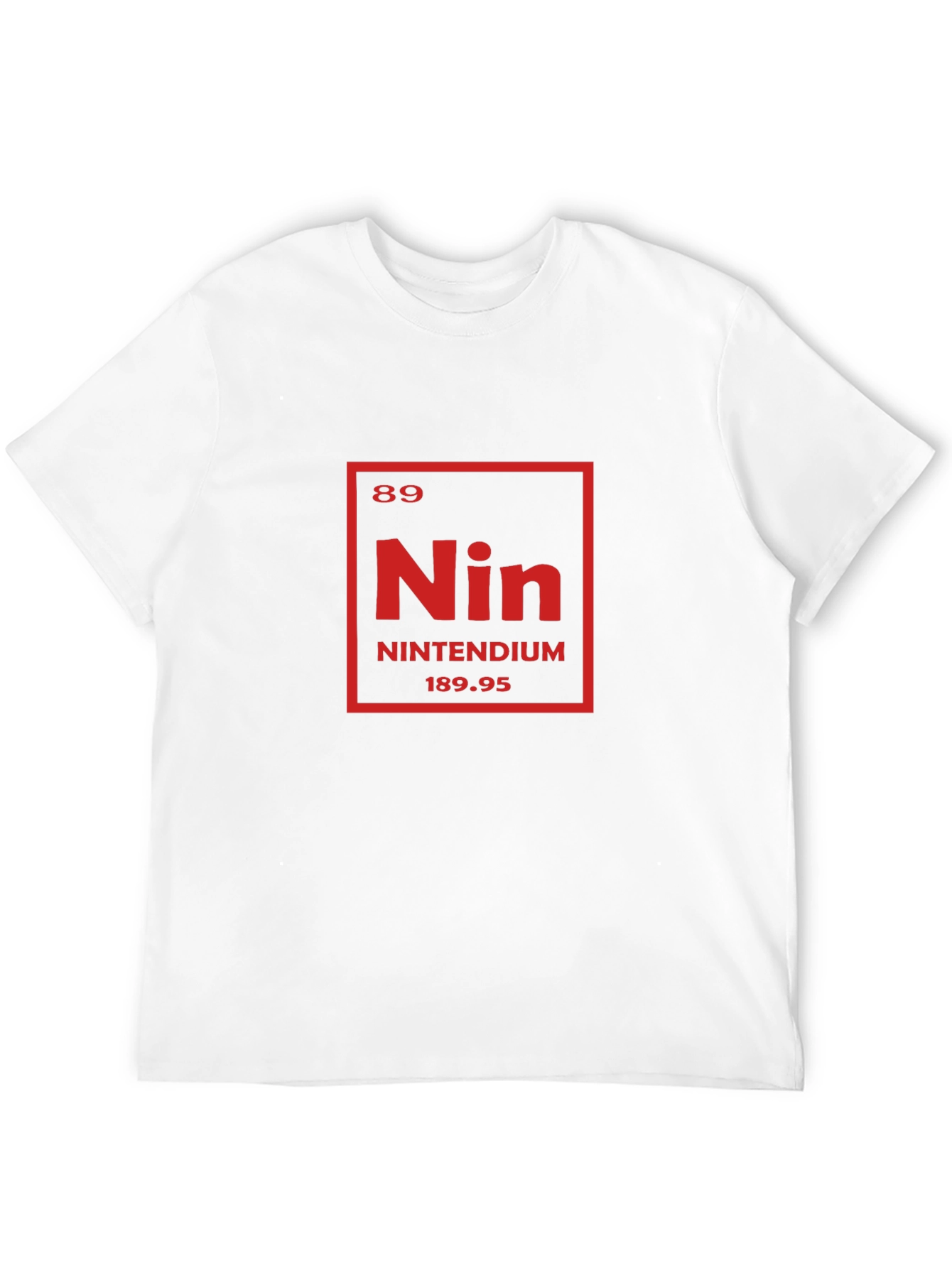 Nintendium Periodic Table Mens Black T-Shirt