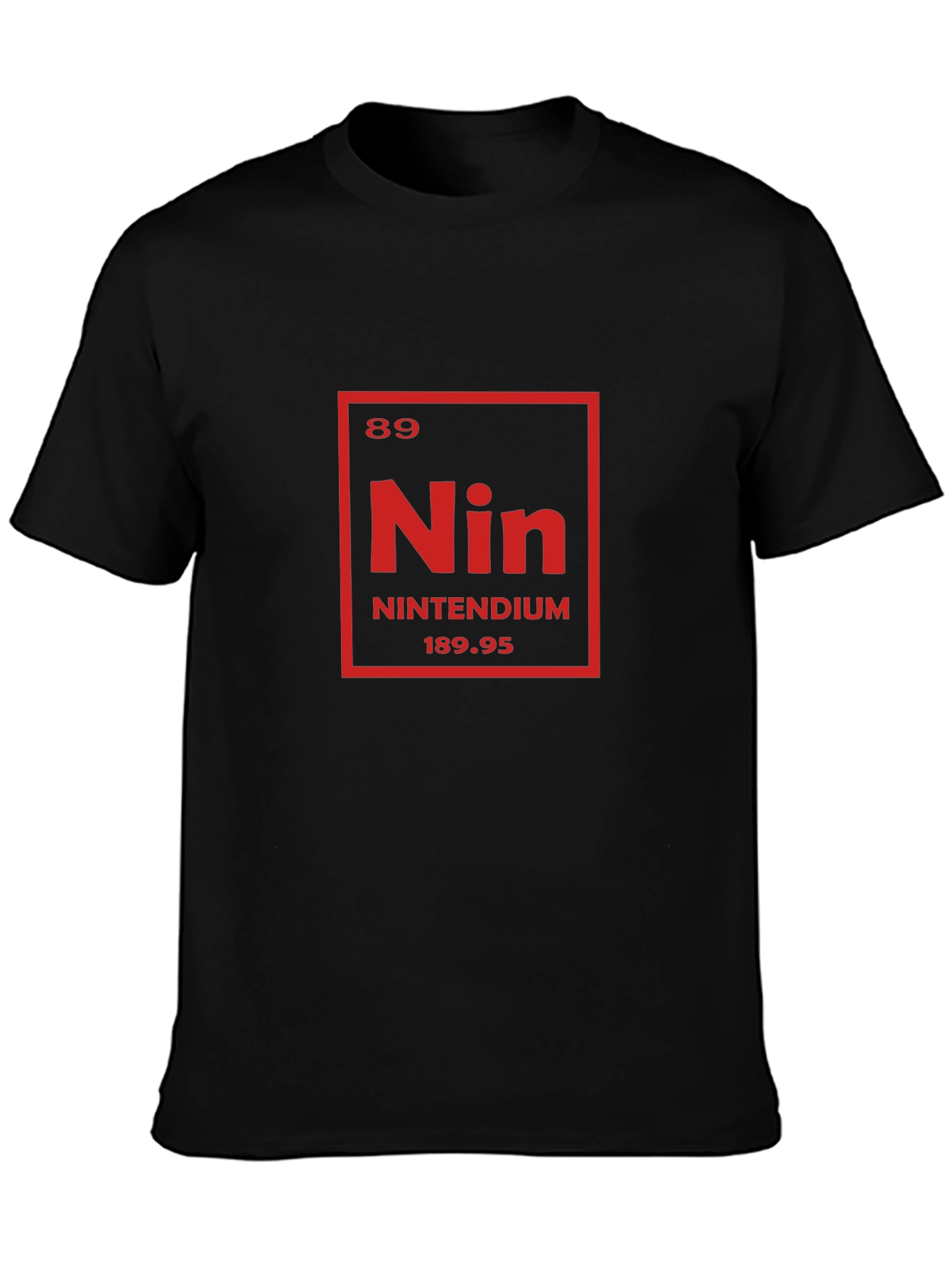Nintendium Periodic Table Mens Black T-Shirt