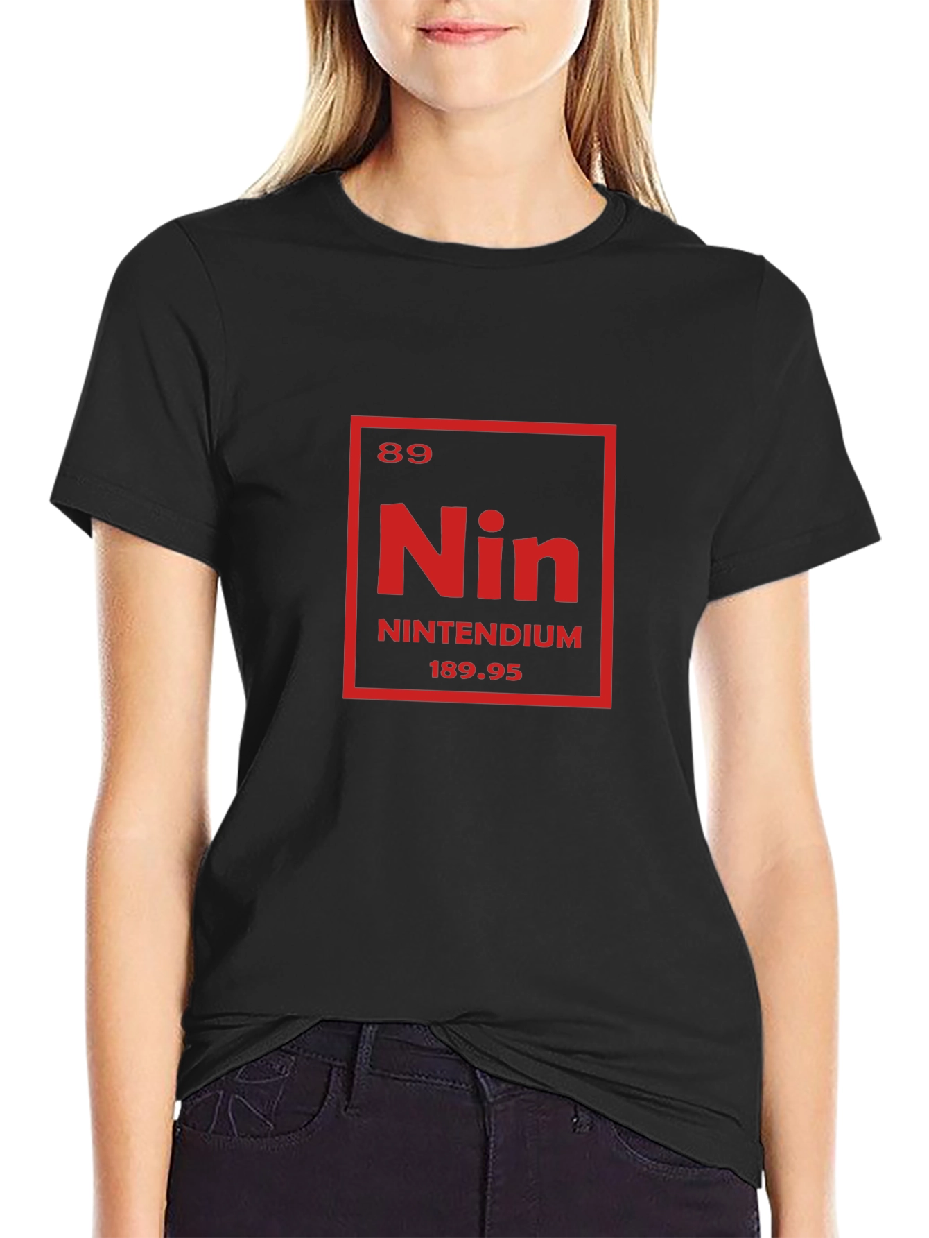 Nintendium Periodic Table Mens Black T-Shirt