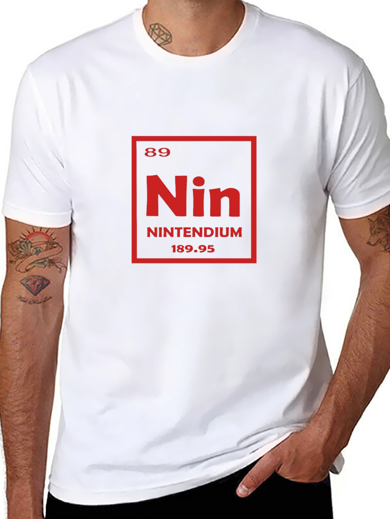 Nintendium Periodic Table Mens Black T-Shirt