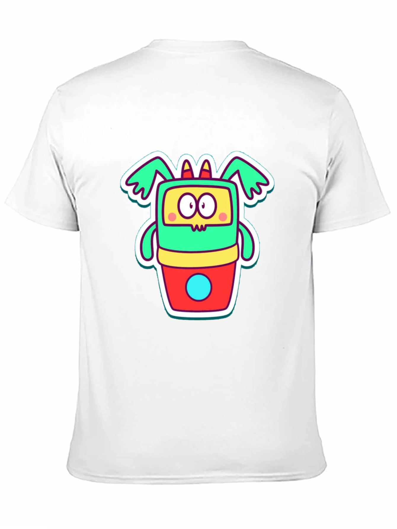 Cartoon Monster Graphic Tee - Funky Black T-Shirt