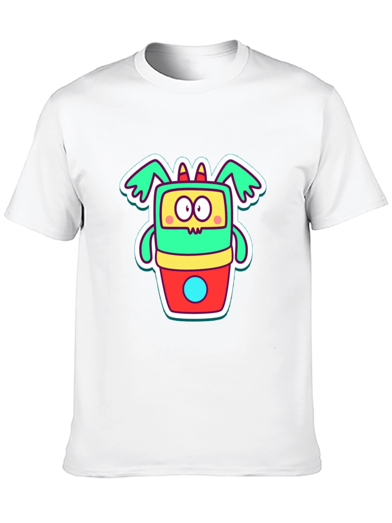 Cartoon Monster Graphic Tee - Funky Black T-Shirt