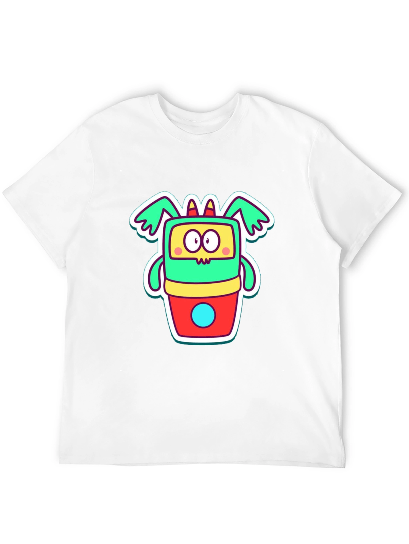 Cartoon Monster Graphic Tee - Funky Black T-Shirt