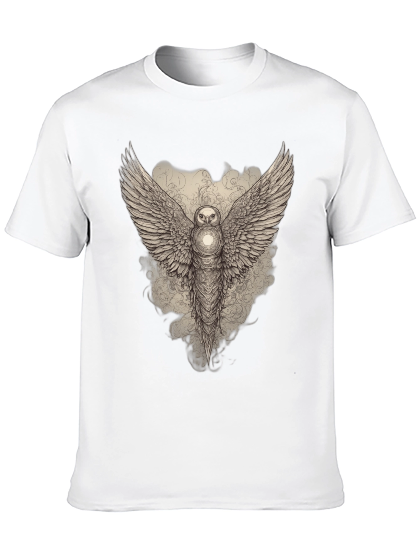 Mystic Owl Wings Graphic Tee - Black