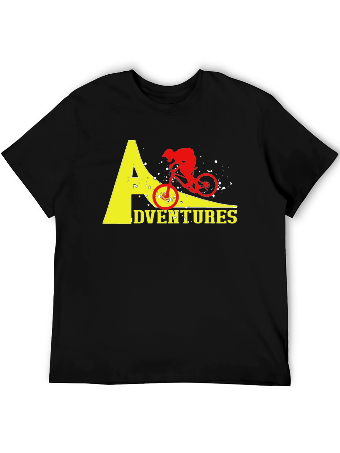 Adventure Biker T-Shirt - Black Cotton Tee