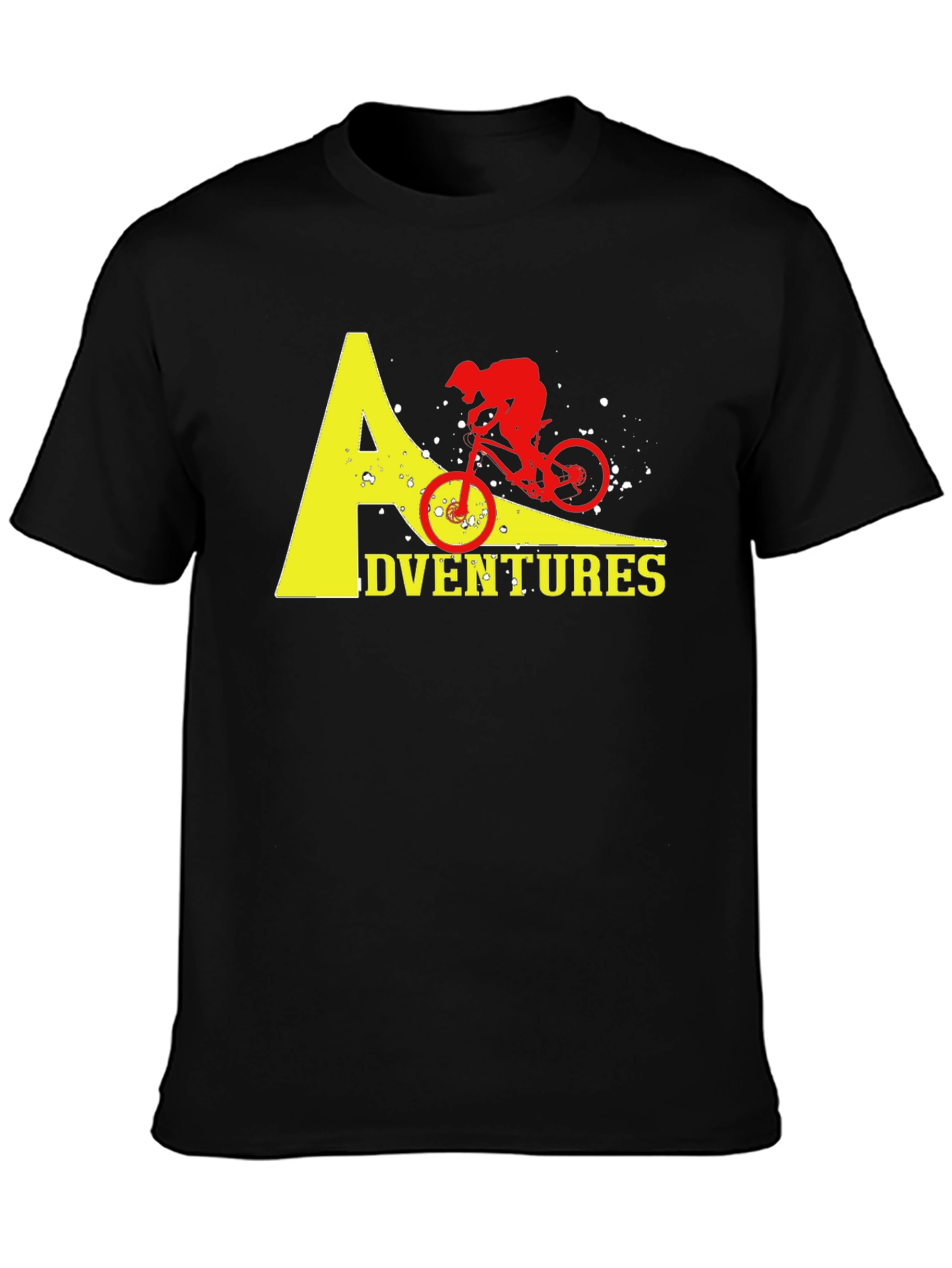 Adventure Biker T-Shirt - Black Cotton Tee