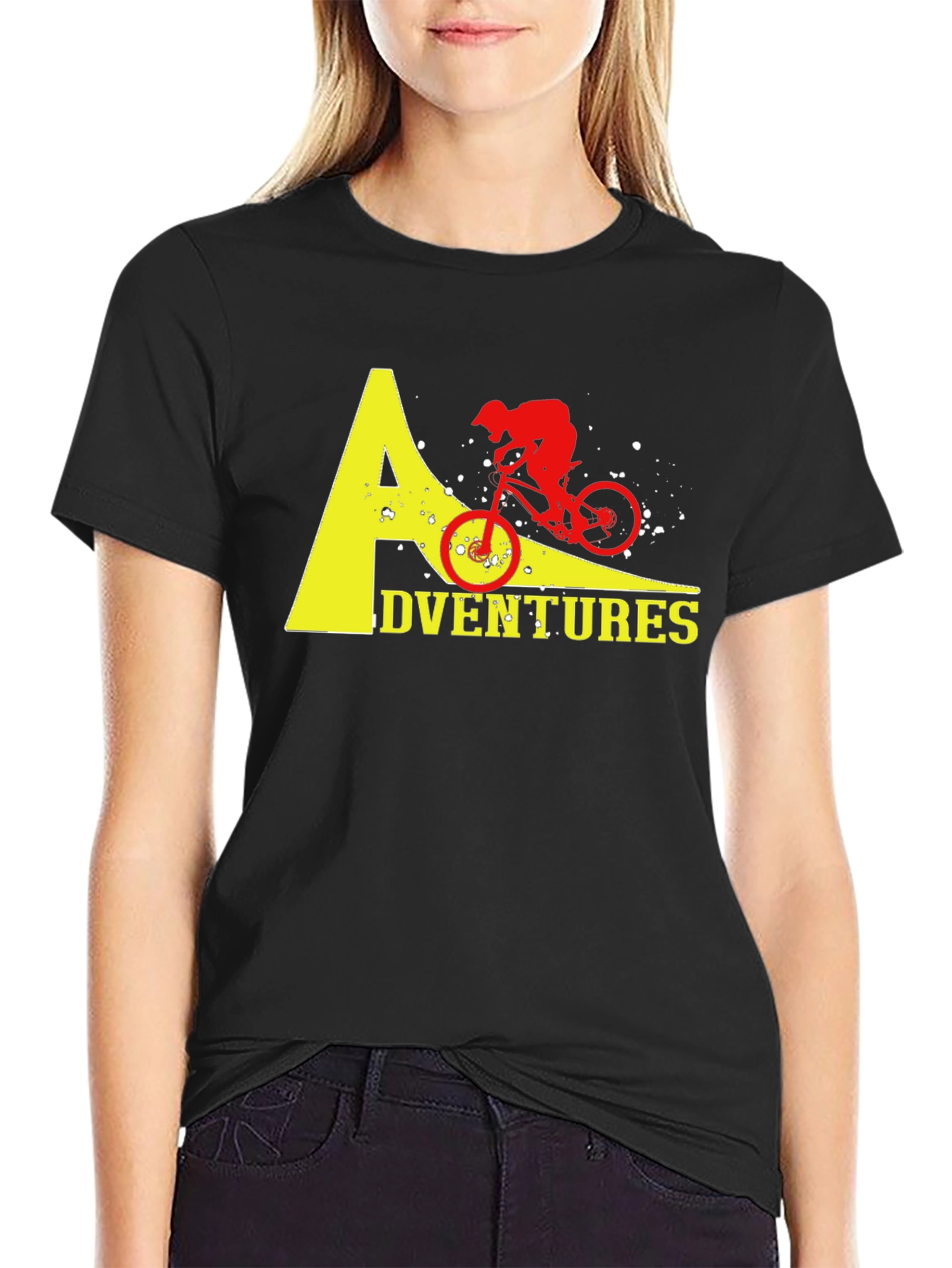 Adventure Biker T-Shirt - Black Cotton Tee