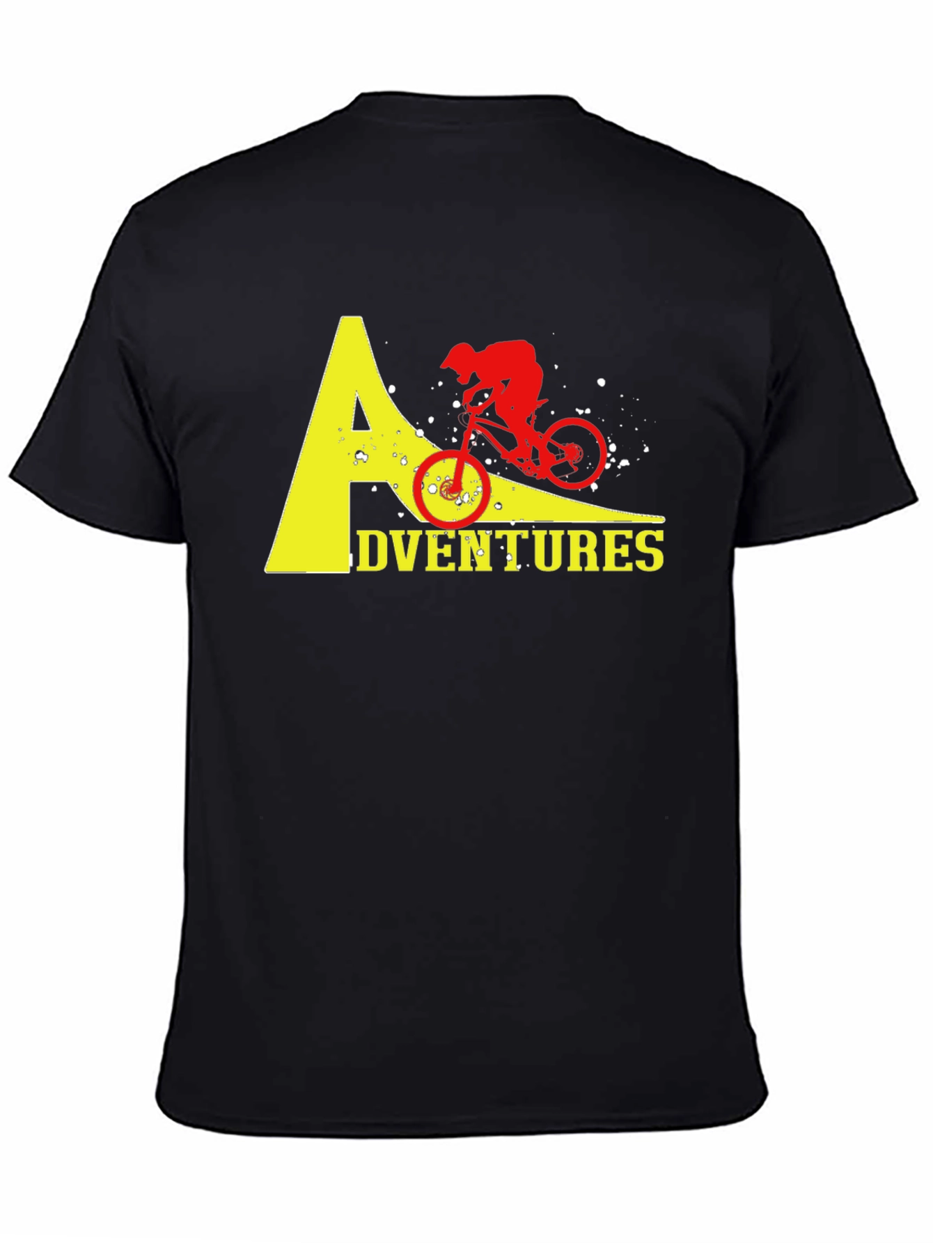 Adventure Biker T-Shirt - Black Cotton Tee