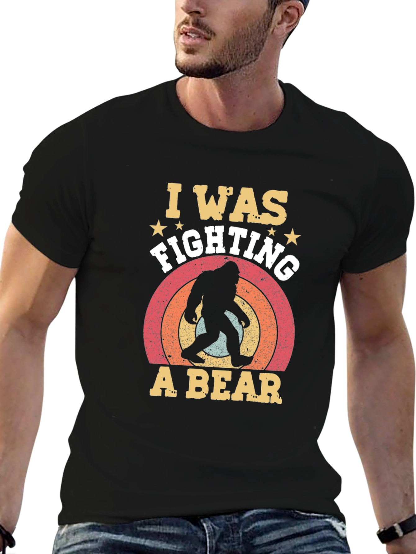 I Was Fighting A Bear Graphic T-Shirt